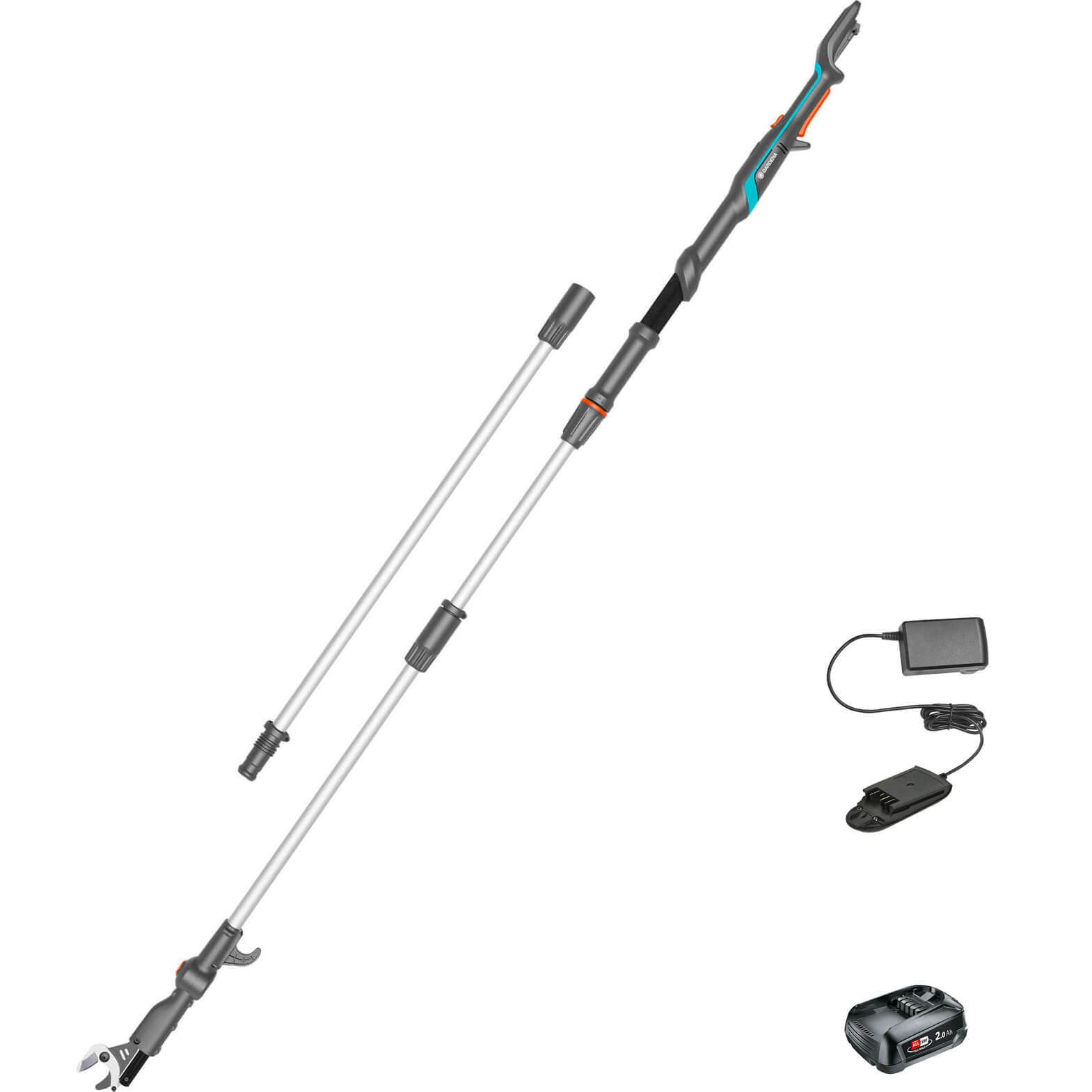 Gardena HIGHCUT 360 P4A 18v Cordless Telescopic Tree Pruner 1 x 2ah Li-ion