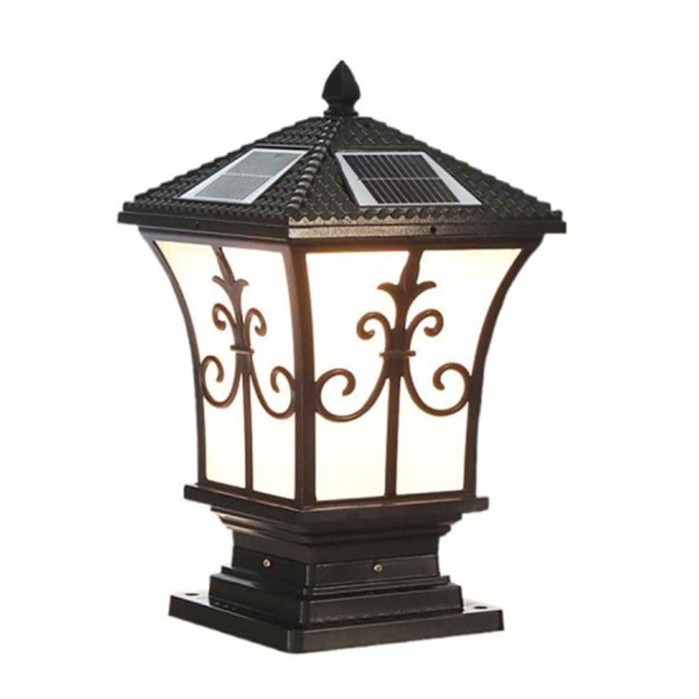 LED Solar Post Light Vintage LED Light Outdoor Solar Lamps E5T96545