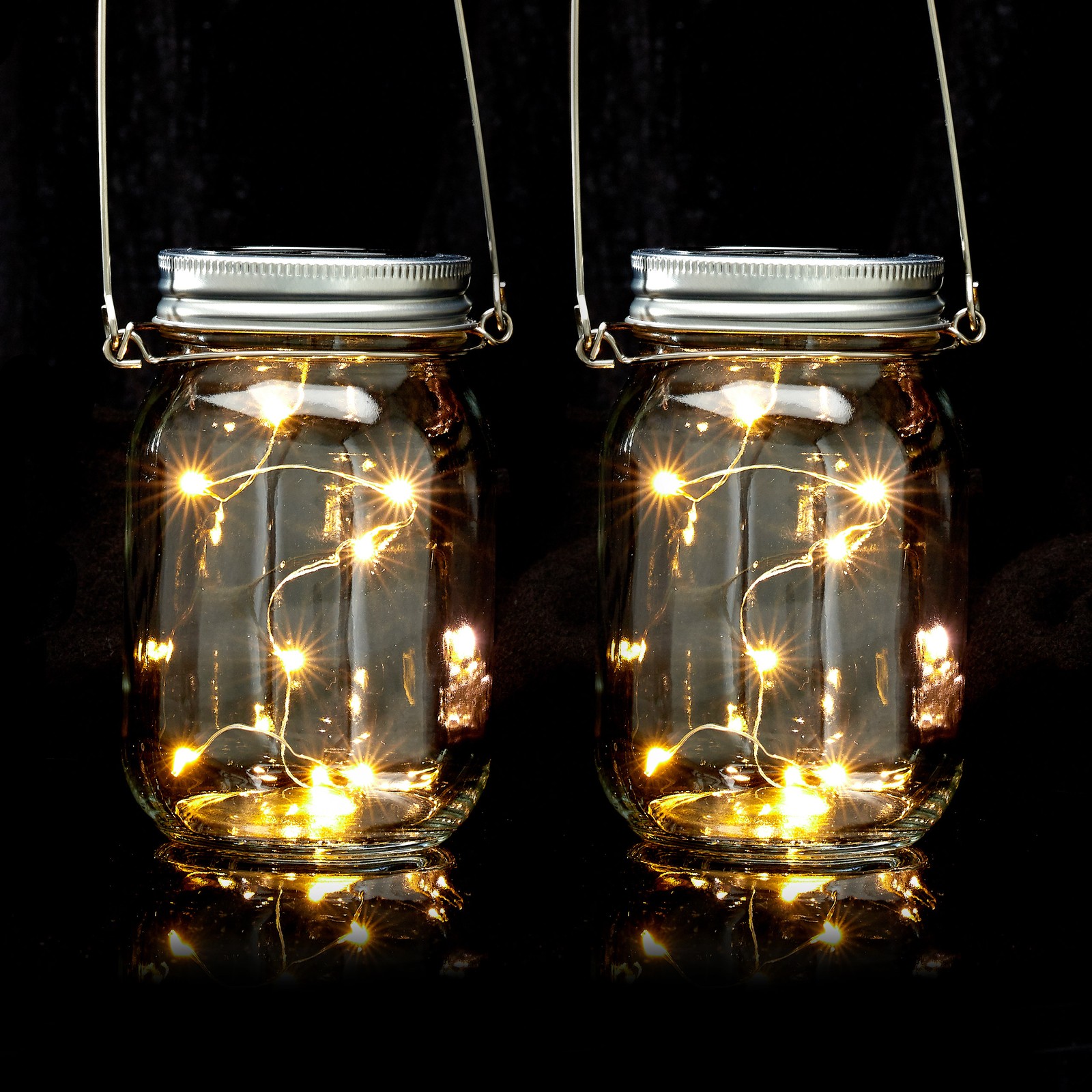 Solar light Outdoor LED Lights 400 ml Transparent Solar Lanterns 8 LEDs