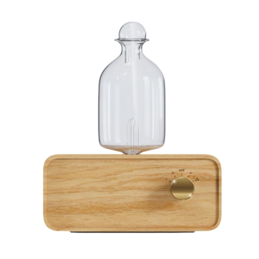 Nebulizing Essential Oil Diffusers Cordless Rechargeable Wooden Glass Cold 9008