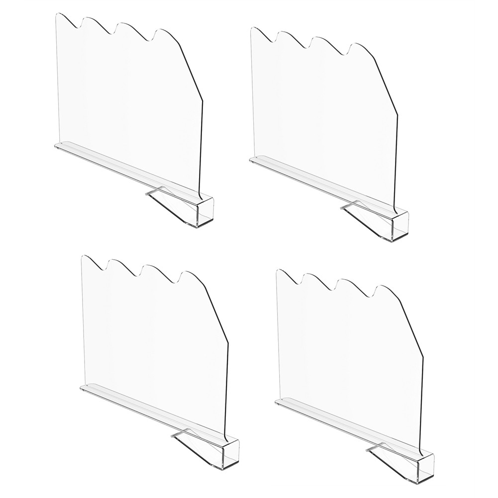 Home 4 Pack Acrylic Shelf Dividers for Closet Organization - Closets Shelf9945