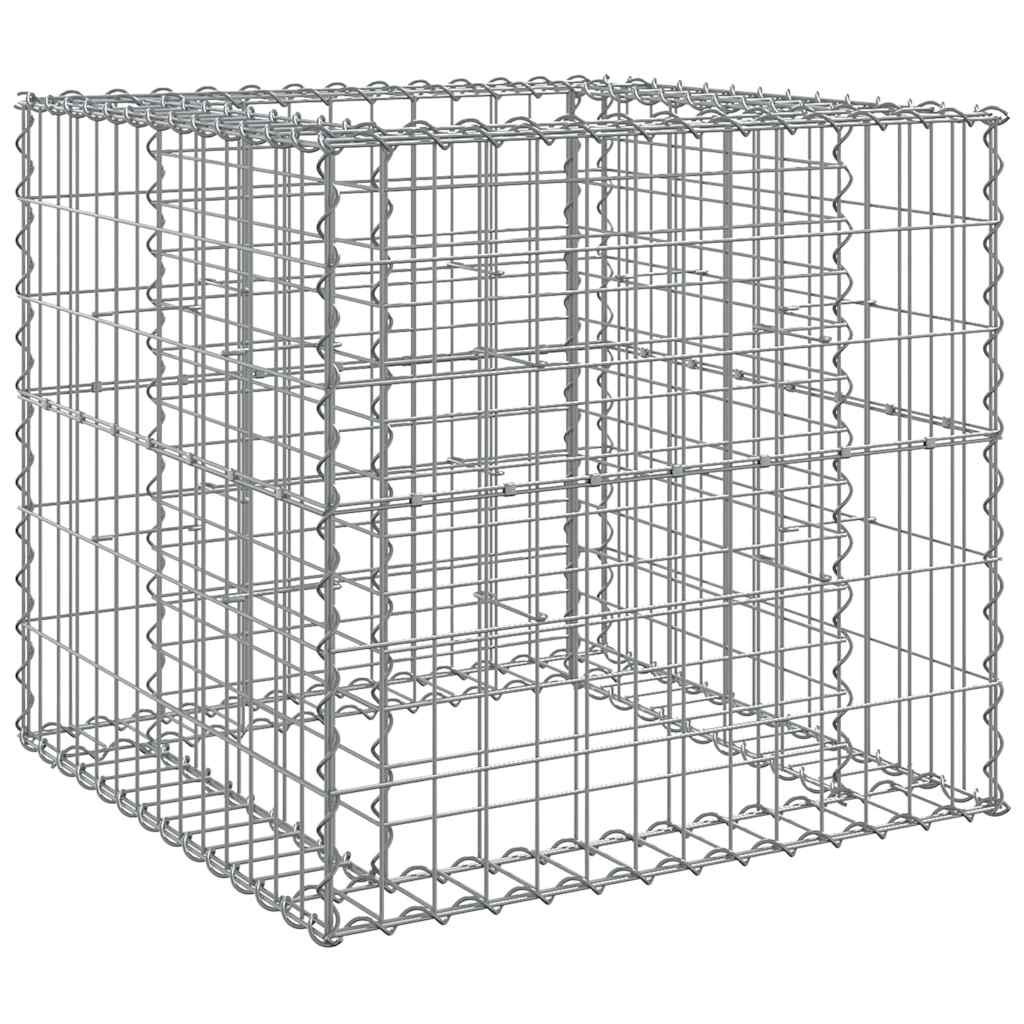 Gabion Basket Wall Raised Bed Silver Galvanised Iron vidaXL