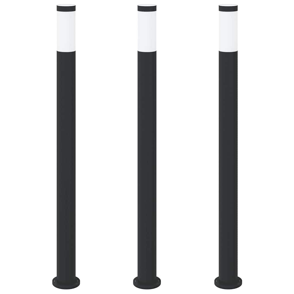 Bollard Lights 3pcs 110cm Stainless Steel IP44 Garden Lighting Outdoor vidaXL