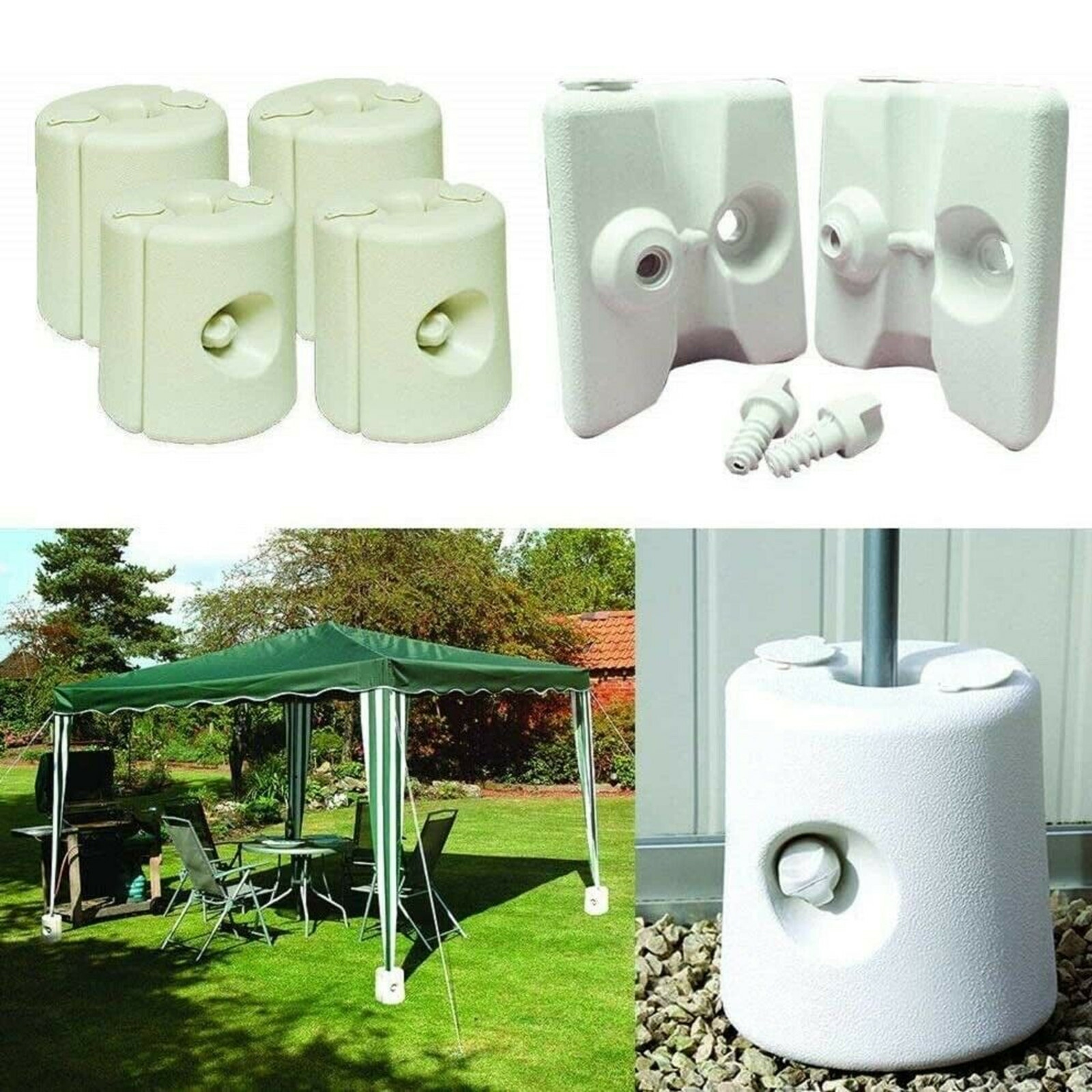 4 x GAZEBO FEET LEG POLE ANCHOR TENT WEIGHTS MARQUEE MARKET STALL WEIGHTED FOOT