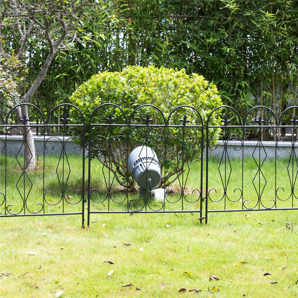32inx10ft Rustproof Metal Garden Fence Flower Bed Animal Dog Barrier Border Edge