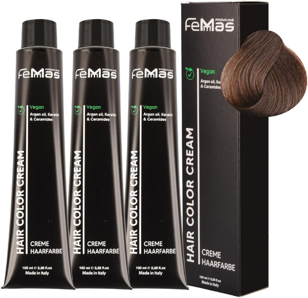 Femmas Hair Colour Cream 100 ml Hair Colour Pack of 3 Dark Blonde Amber Chocola