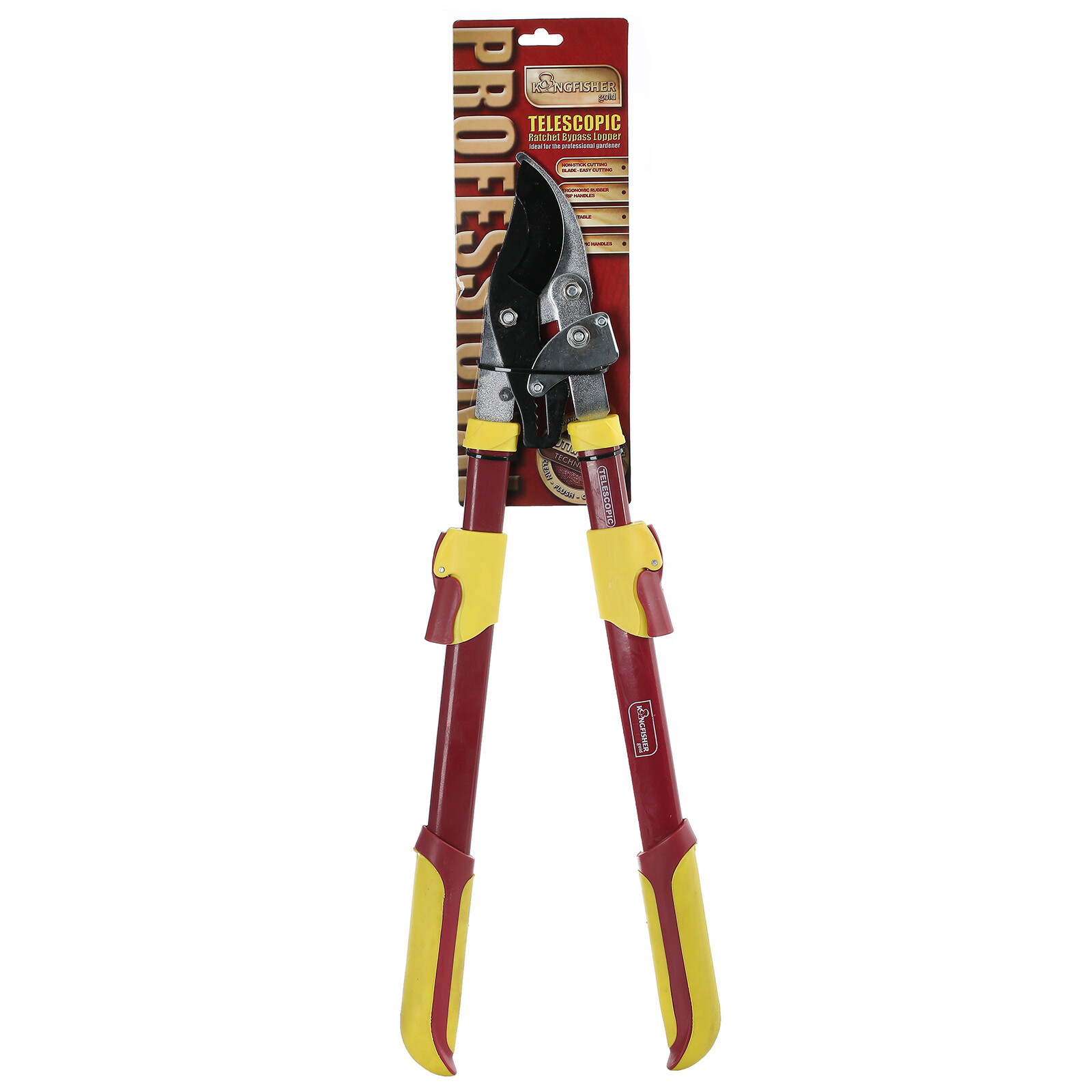 Kingfisher Professional Telescopic Ratchet Lopper Long Reach Tree Branch Cutter