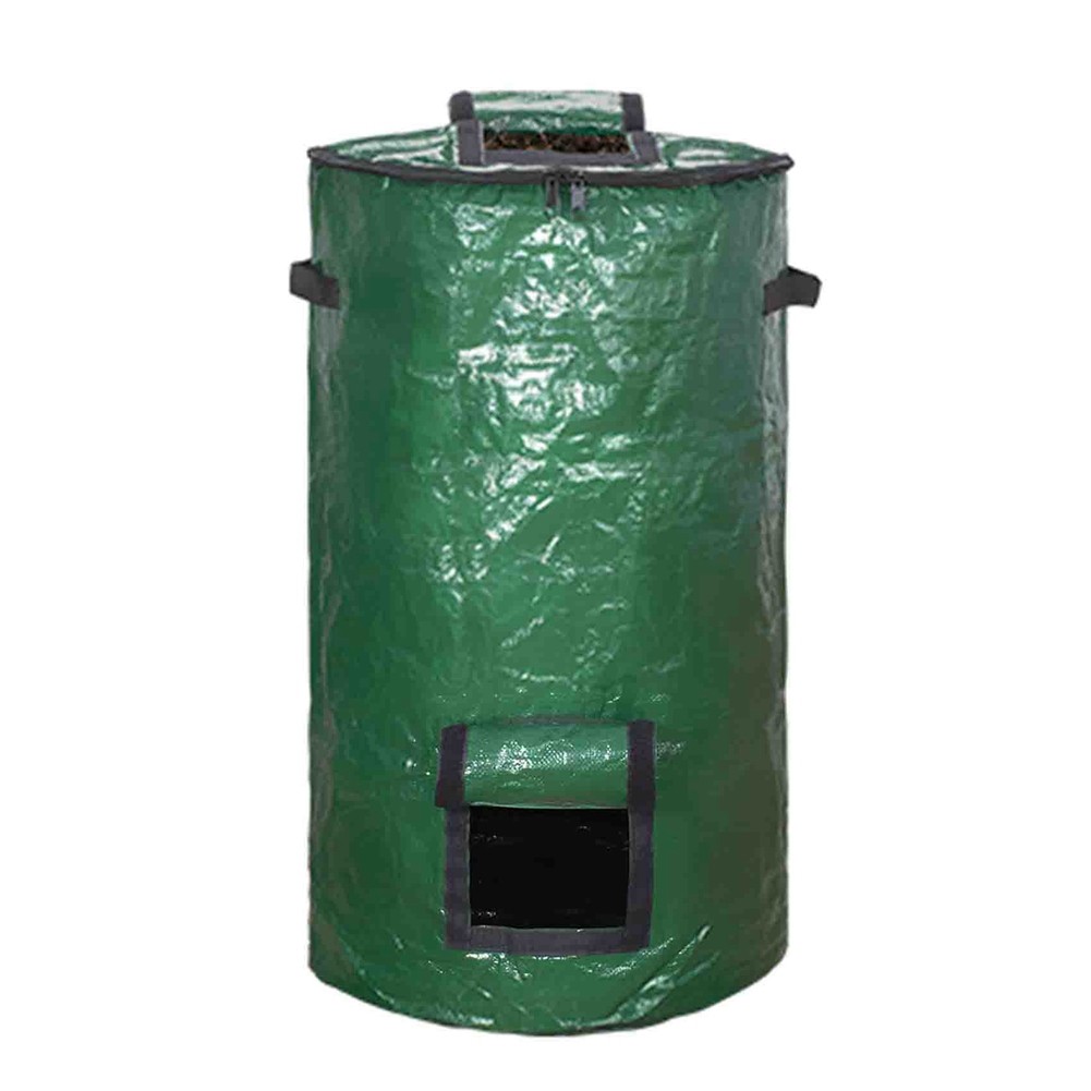 2X(Compost Bin Bag, Fermentation Sealable Compost Bucket Garden Leaf Waste2253