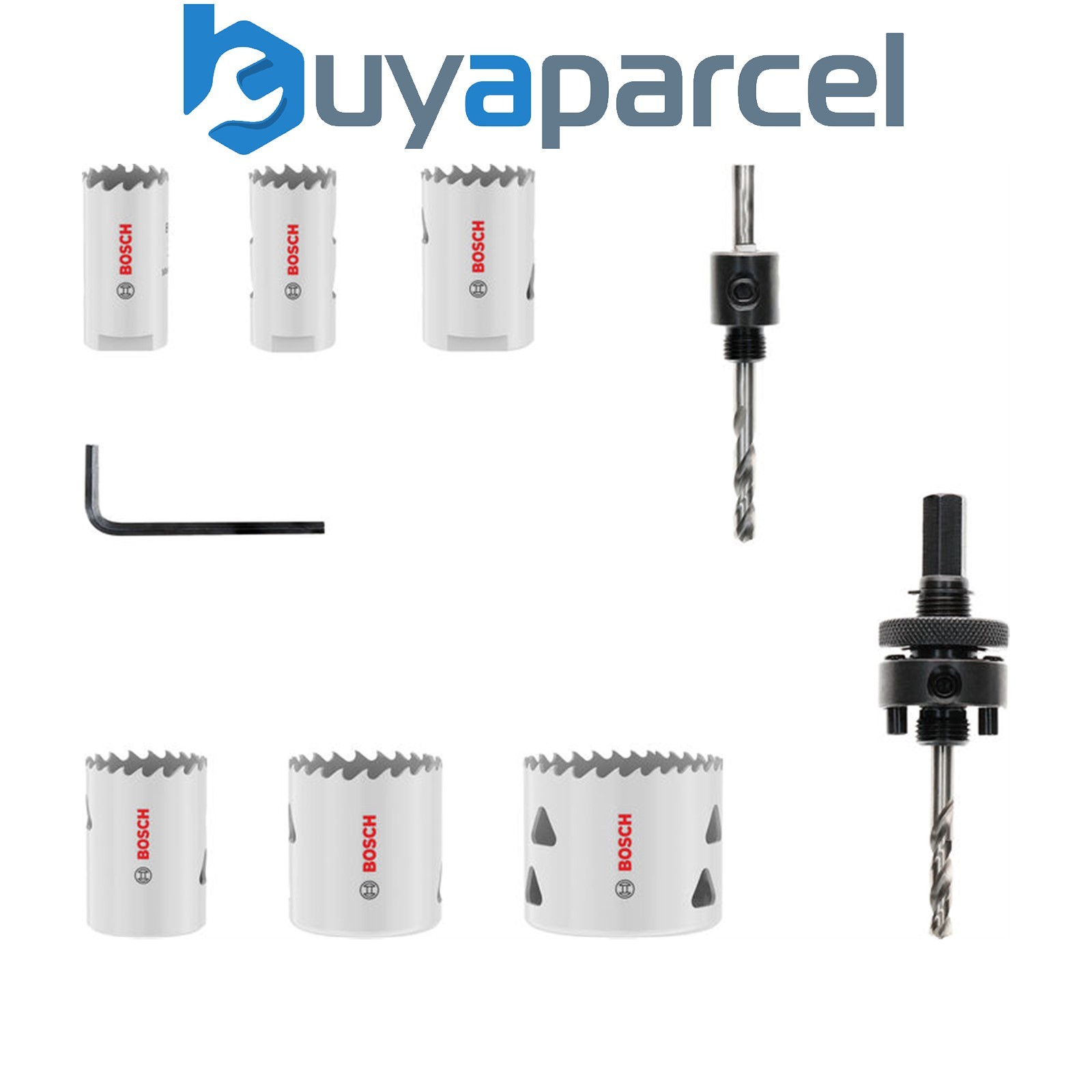 Bosch Multi Material Threaded Hole Saw Set 19; 22; 29; 38; 44; 57 x 40 mm