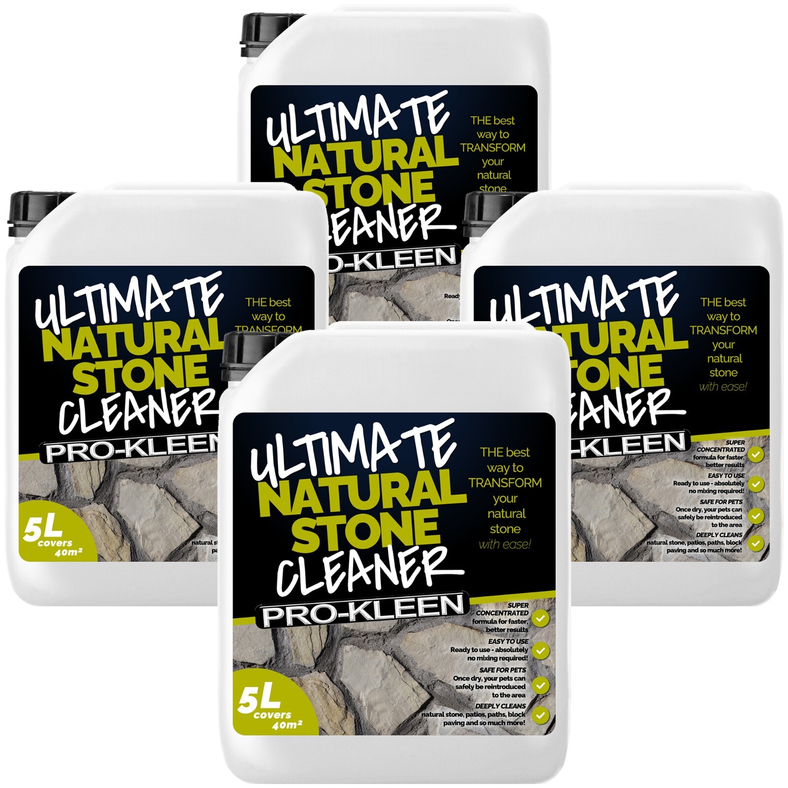 ProKleen Ultimate Natural Stone Cleaner Slabs Block Paving Paths Patios 20L