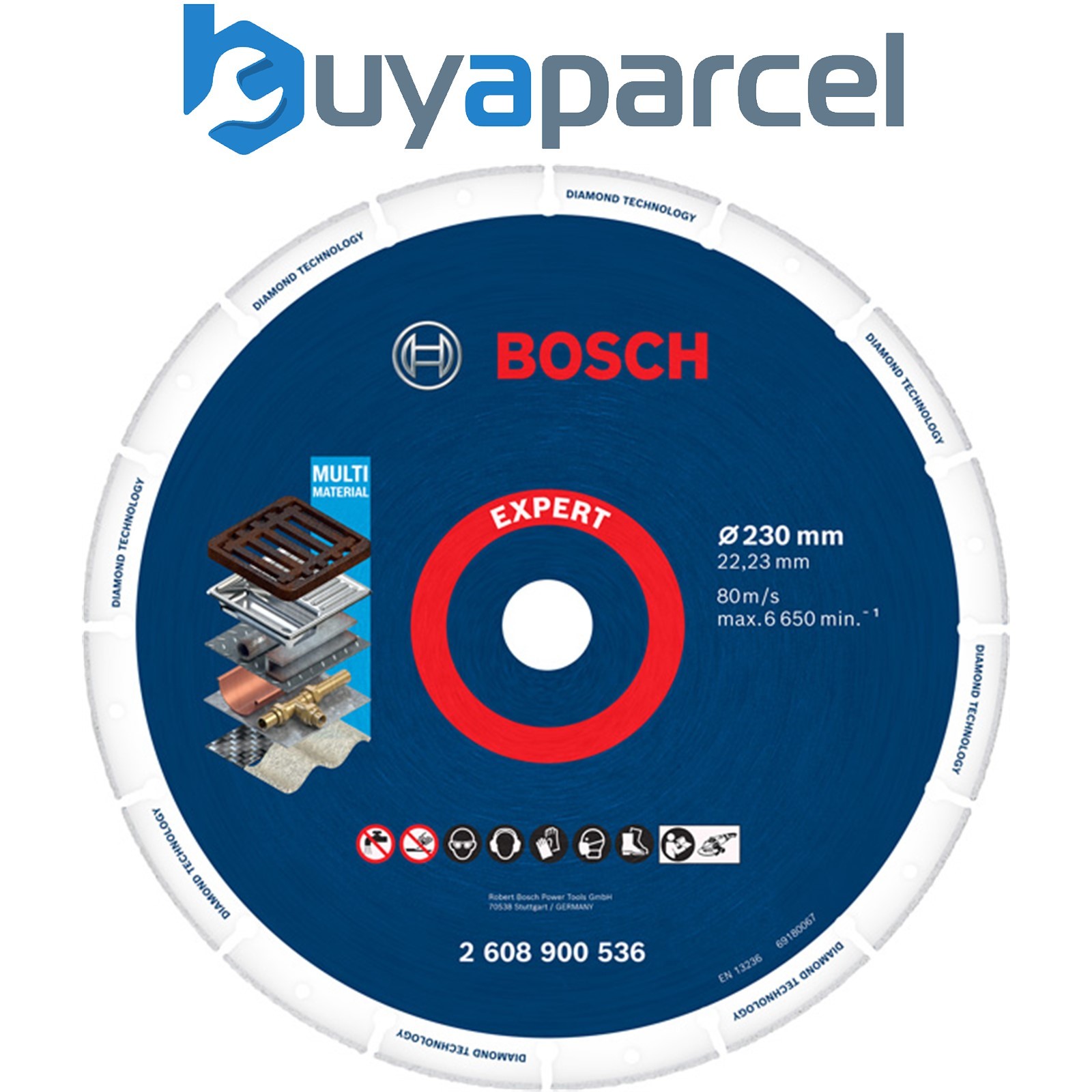 Bosch Grinding EXPERT Diamond Metal Wheel Large Cutting Disc 230 mm 2608900536