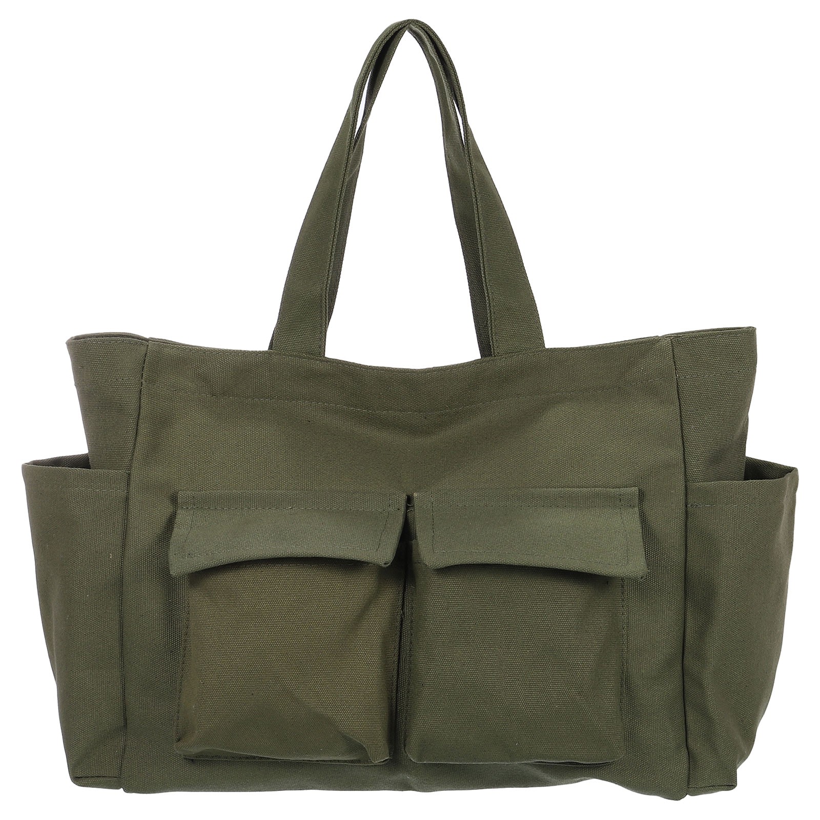 Garden Tool Bag 50cm x 15cm x 34cm Canvas with Pockets, Green