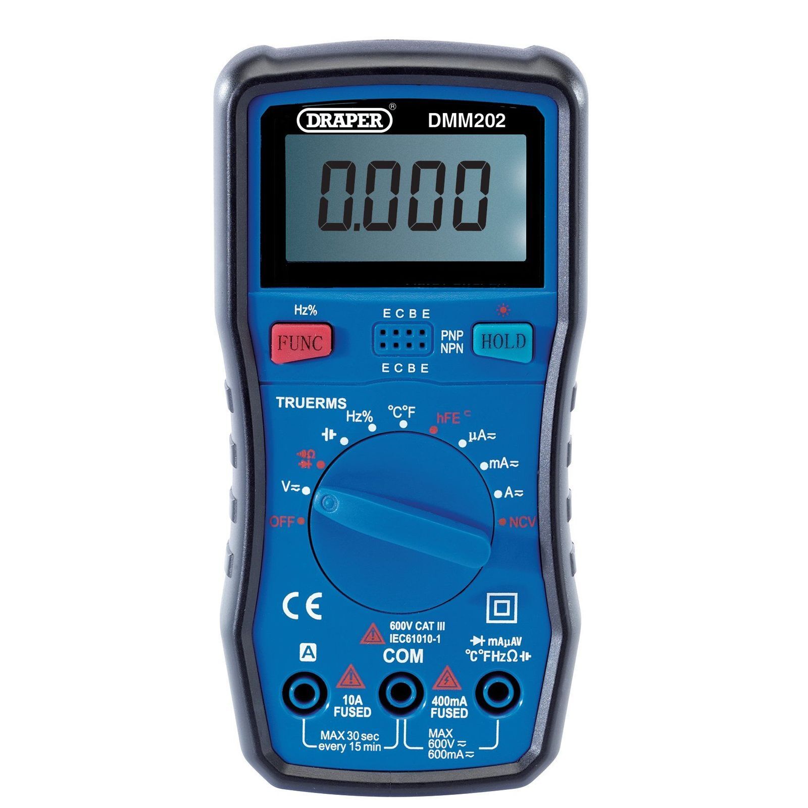 Draper Digital Multimeter With Backlit LCD Screen