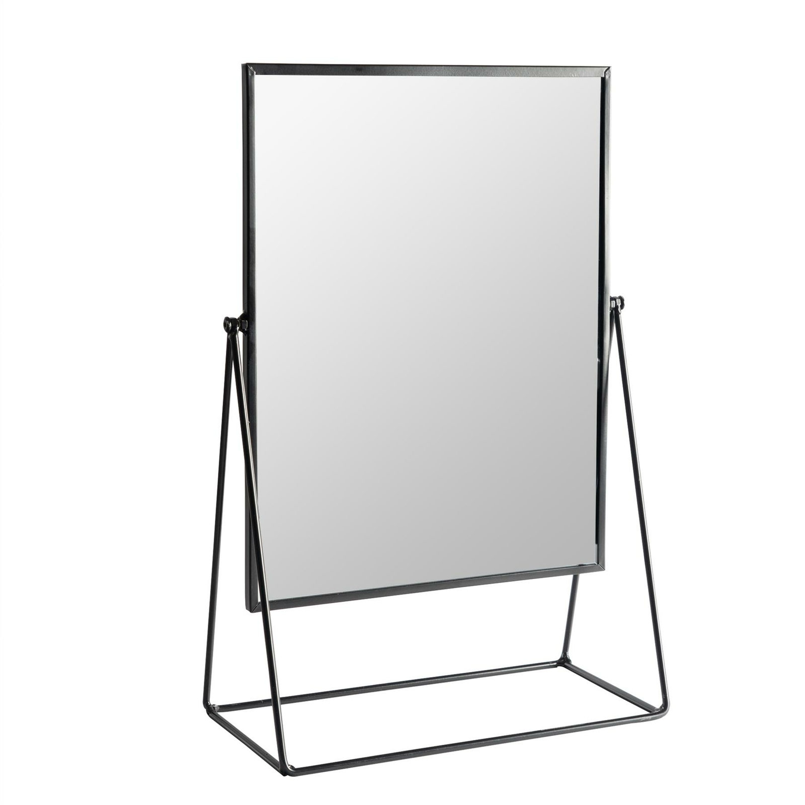 Dressing Table Mirror Free Standing Tabletop Vanity Makeup Cosmetic 32cm Black
