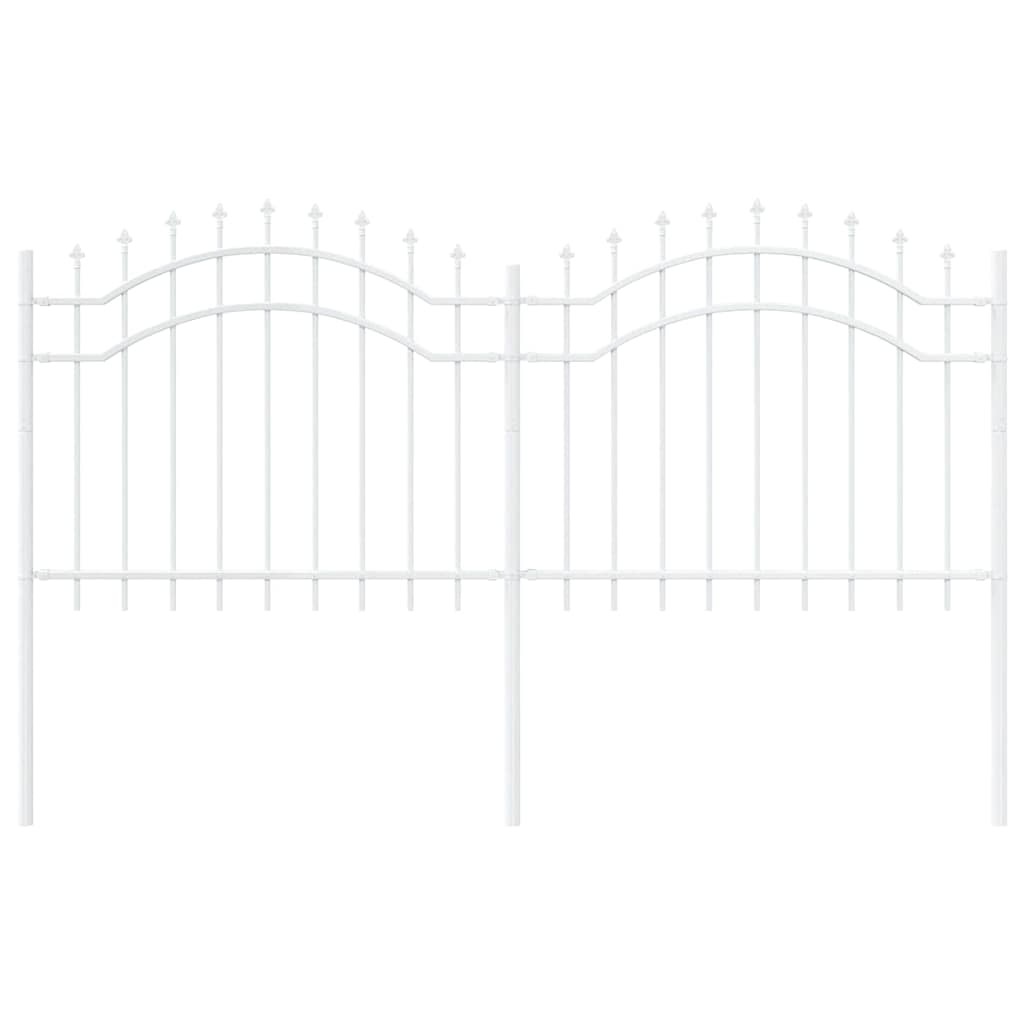 vidaXL Garden Fence White 240 x 140 cm Powder-coated steel, Garden and Terrace,