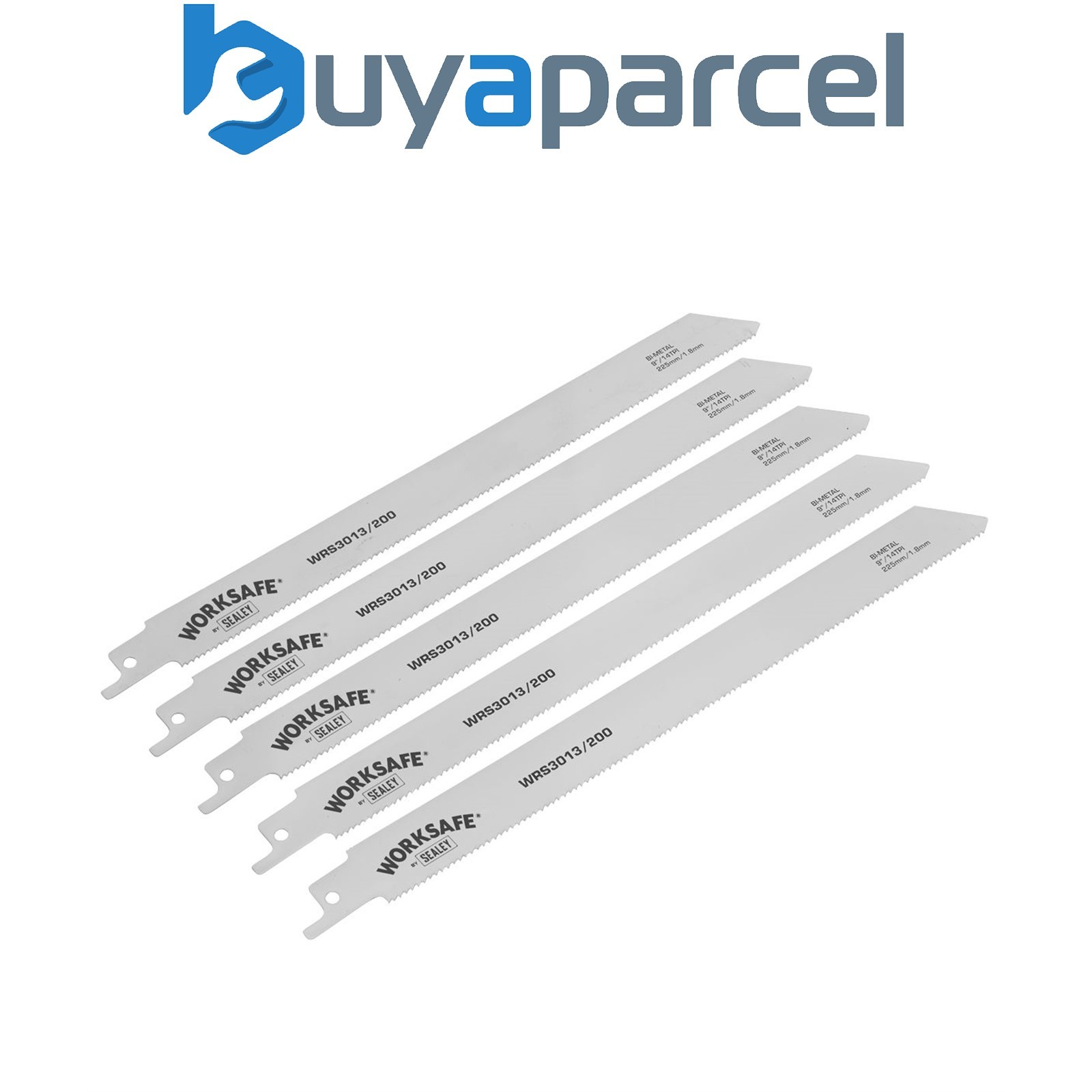 Sealey WRS3013/200 Worksafe Reciprocating Saw Blade 225mm 14tpi - Pack of 5