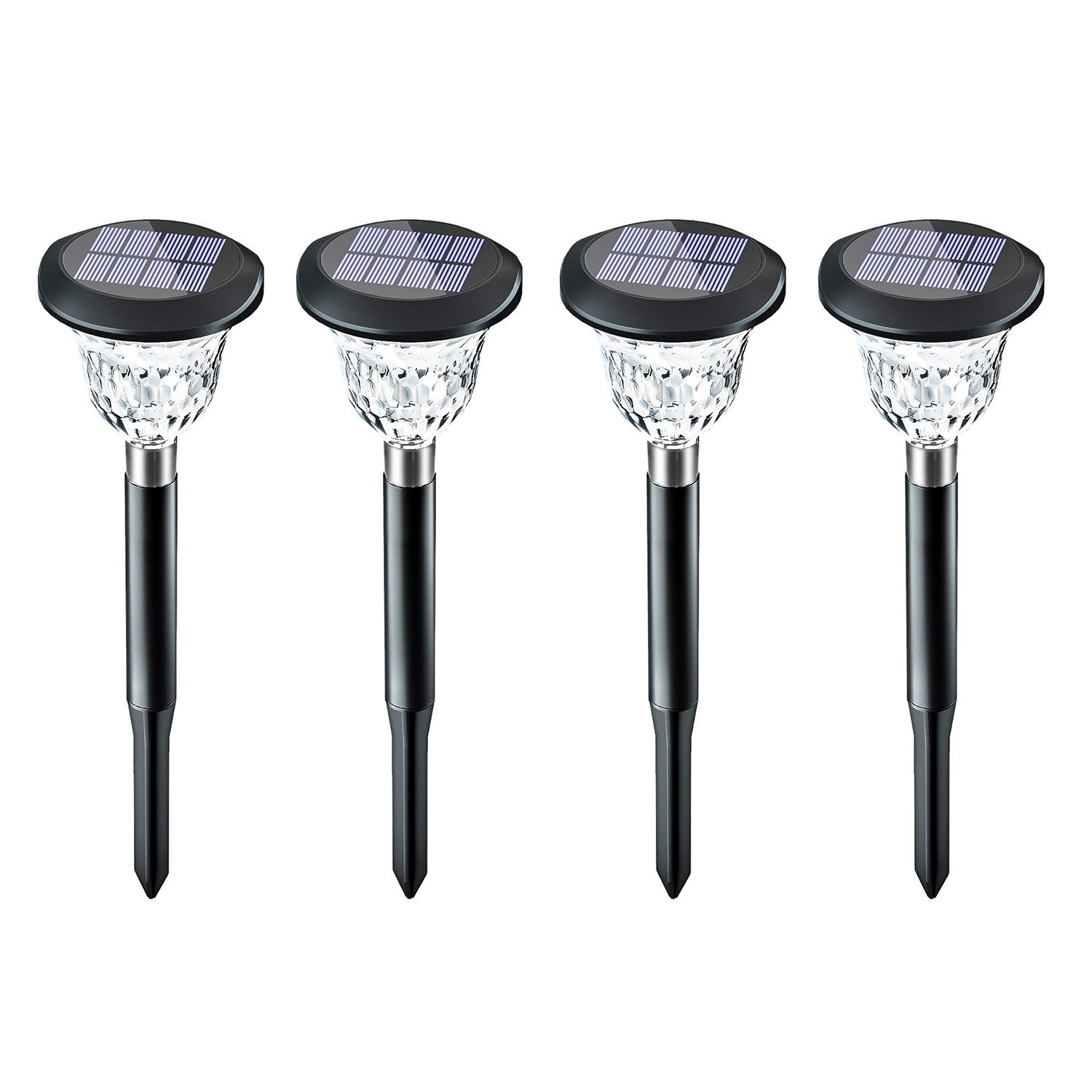 4PCS Solar Outdoor Lawn Floor Light and Shadow Lamp Courtyard Garden Ground8335