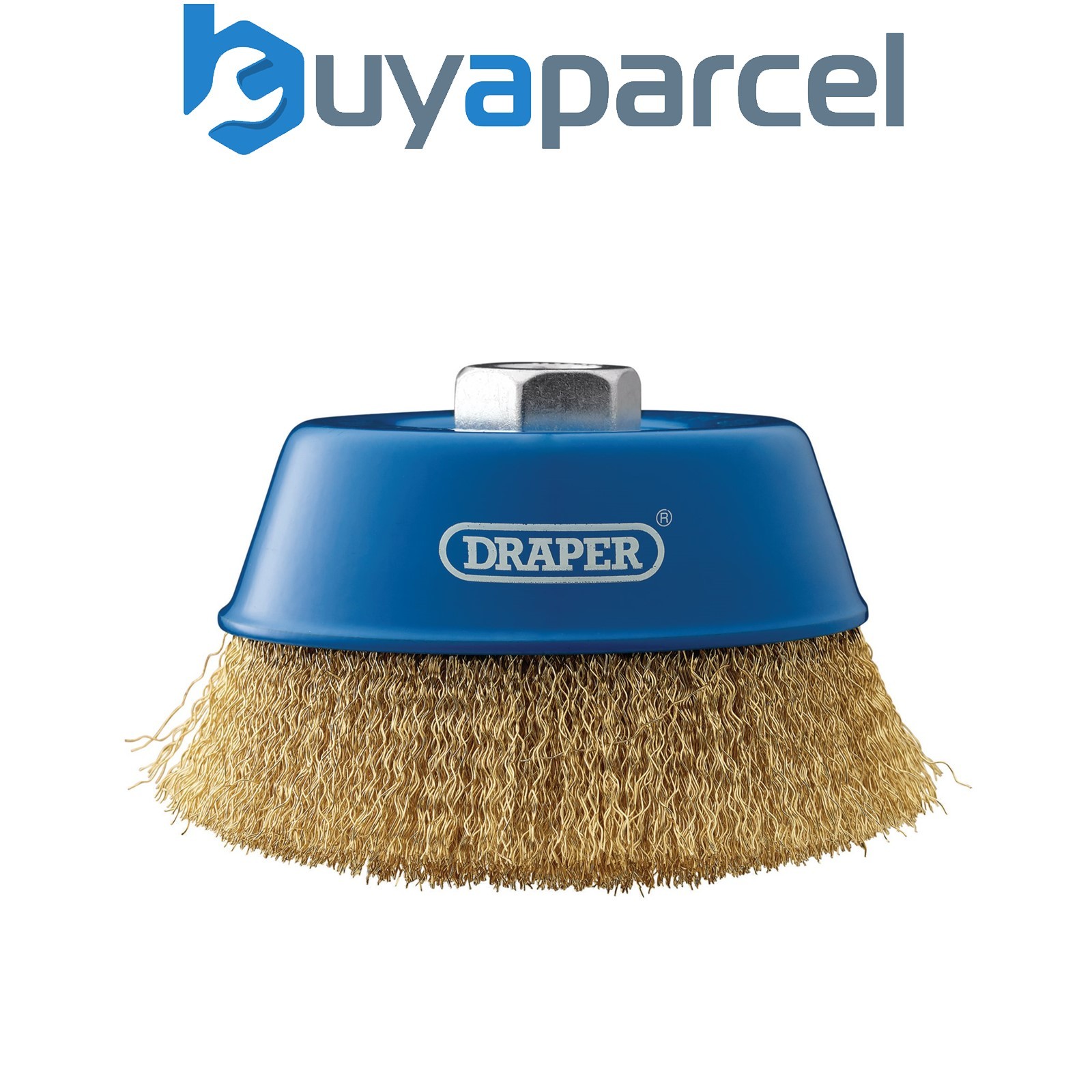 Draper 41446 Brassed Steel Crimped Wire Cup Brush, 125mm, M14