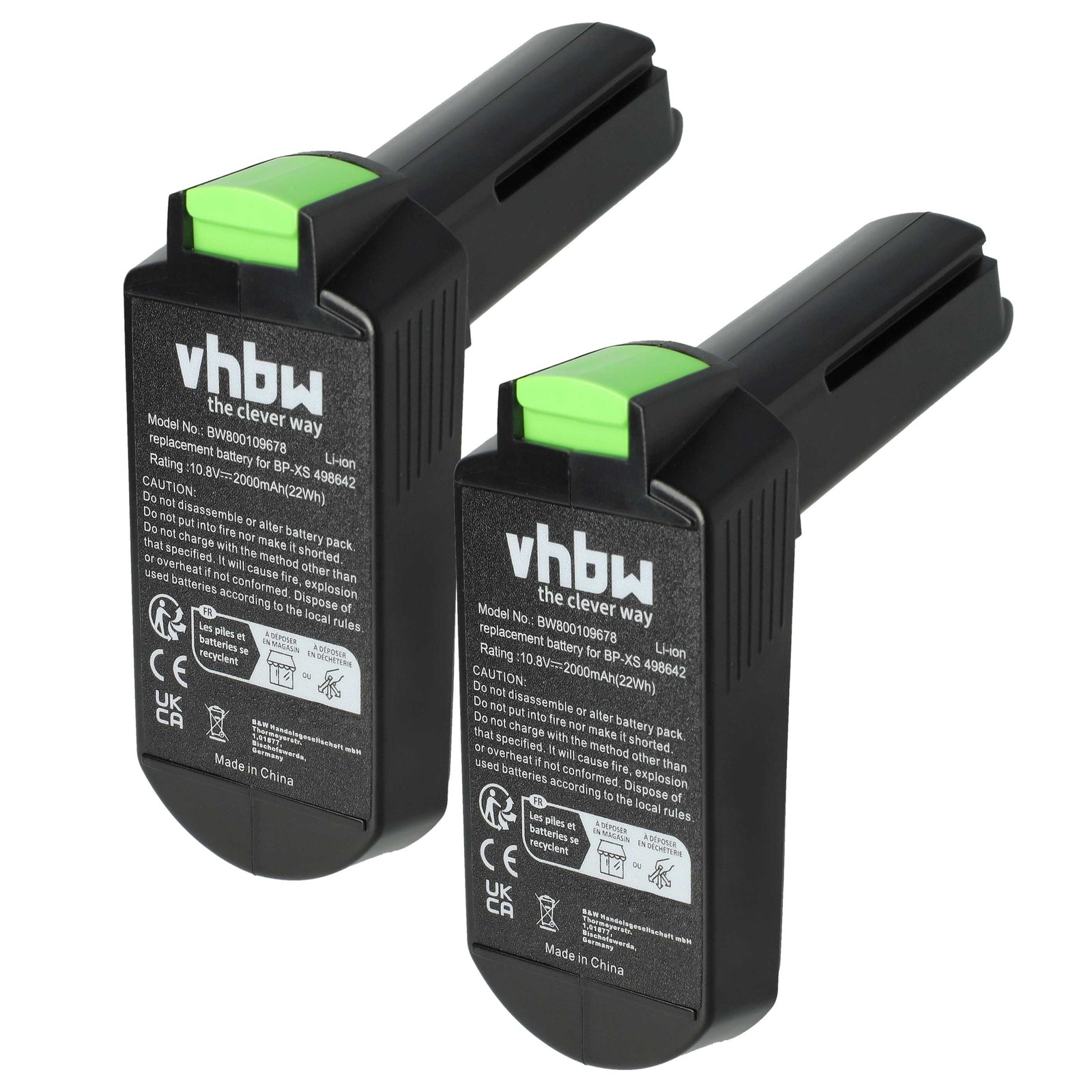2x Battery for Festool CXS 2.6 Li Plus CXS 1.5 Li Set CXS 1.5 Li Plus 2Ah 10.8V