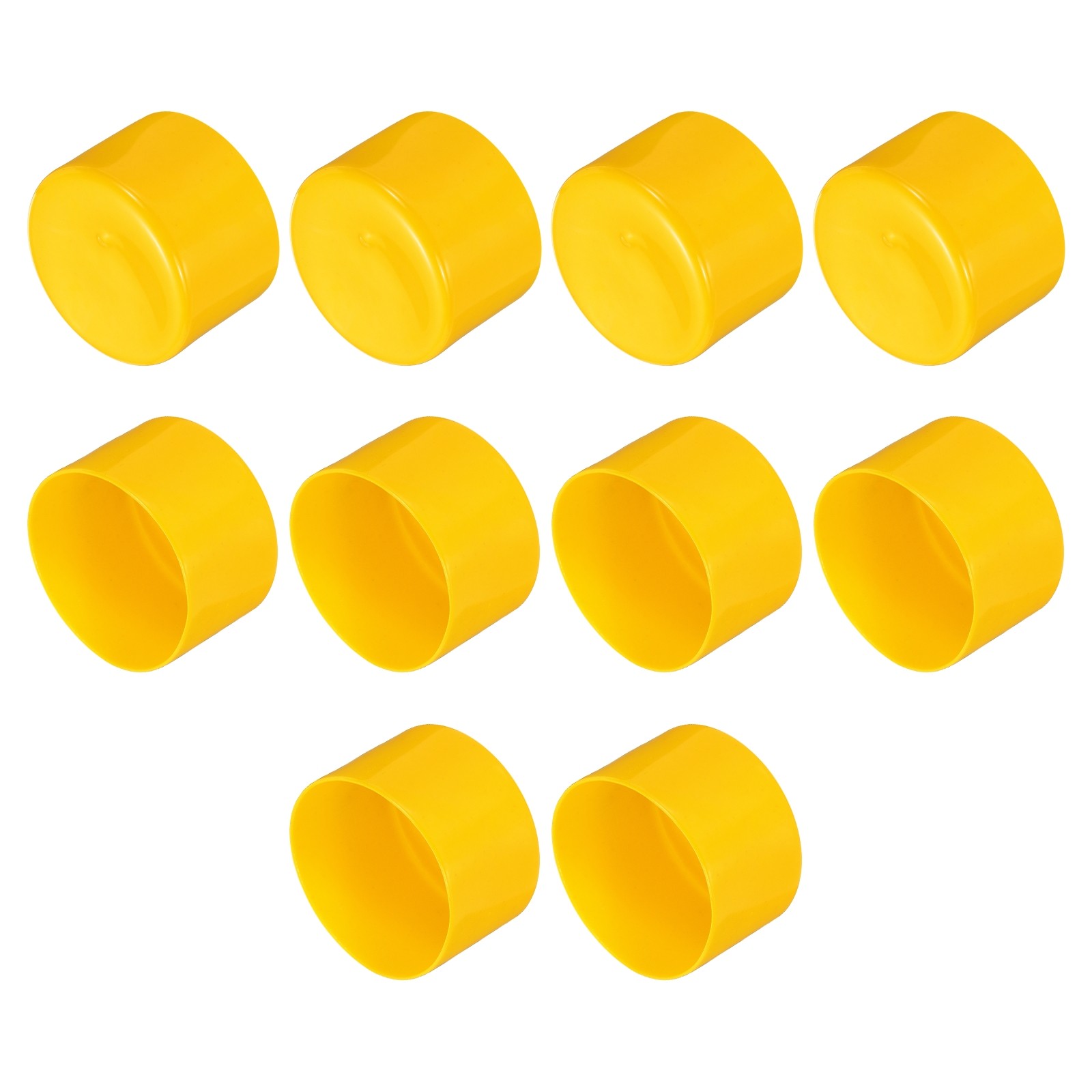 10pcs Rubber End Caps 75mm(3") End Cap Screw Thread Protector Yellow