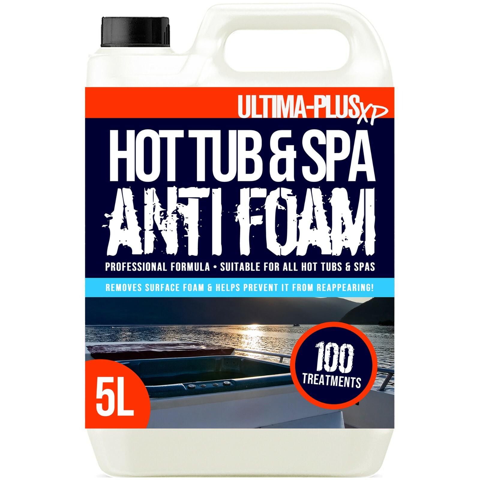 Hot Tub Anti Foam Remover Treatment Spa Whirlpool Pool Defoaming 5L Ultima Plus