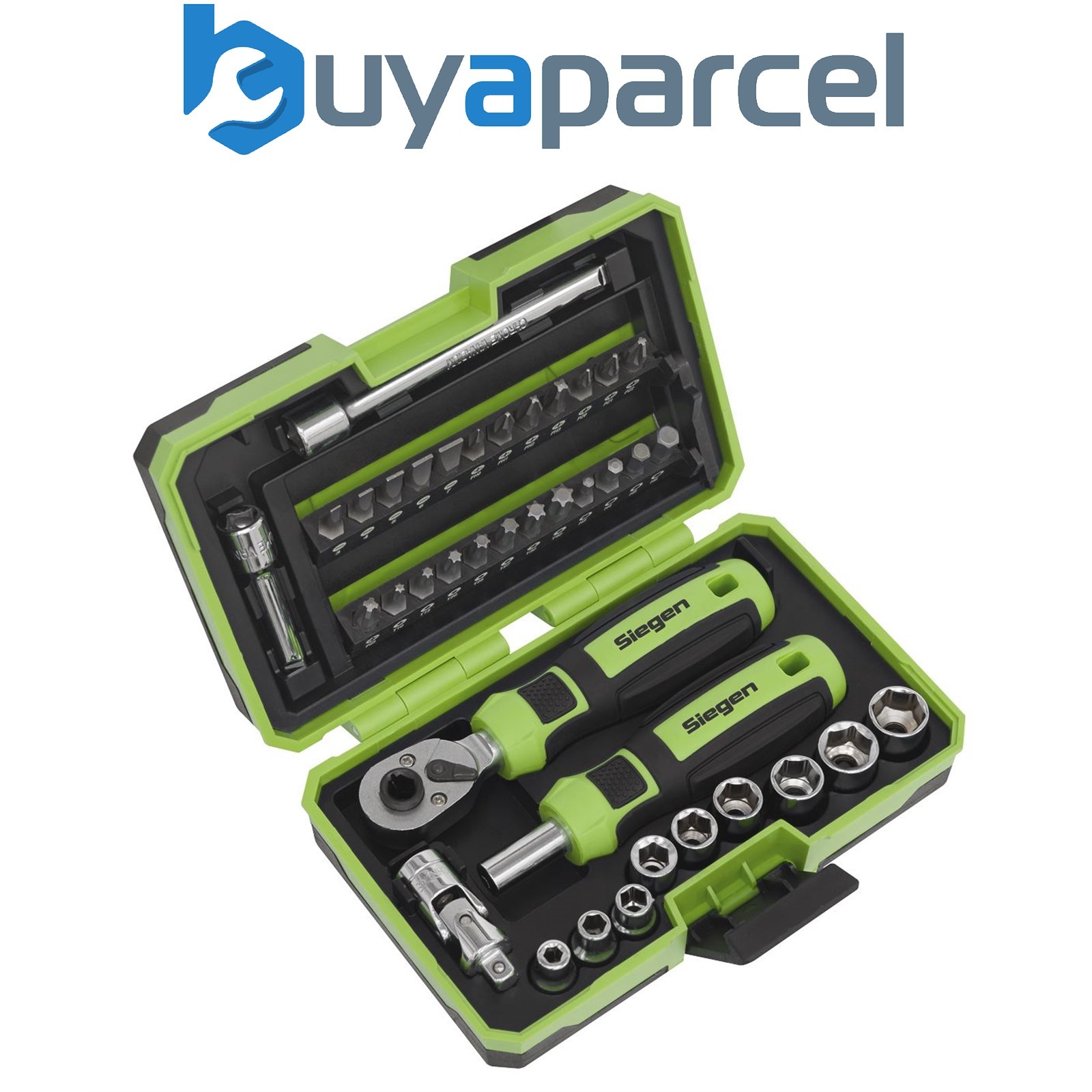 Sealey S01255 Siegen Socket & Bit Set 1/4"Sq Drive 38pc