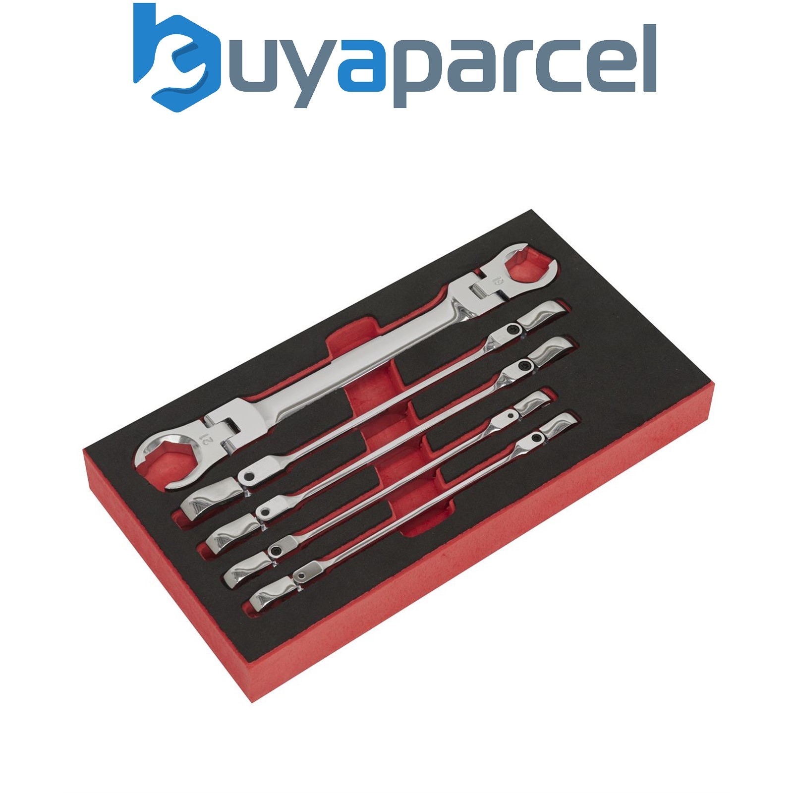 Sealey AK2652 Premier Flexi-Head Flare Nut Spanner Set 5pc