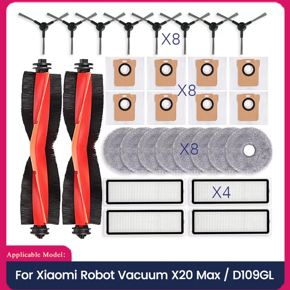 For Robot Vacuum X20 Max / D109GL Replacement Parts Main Brush Side Brush2291