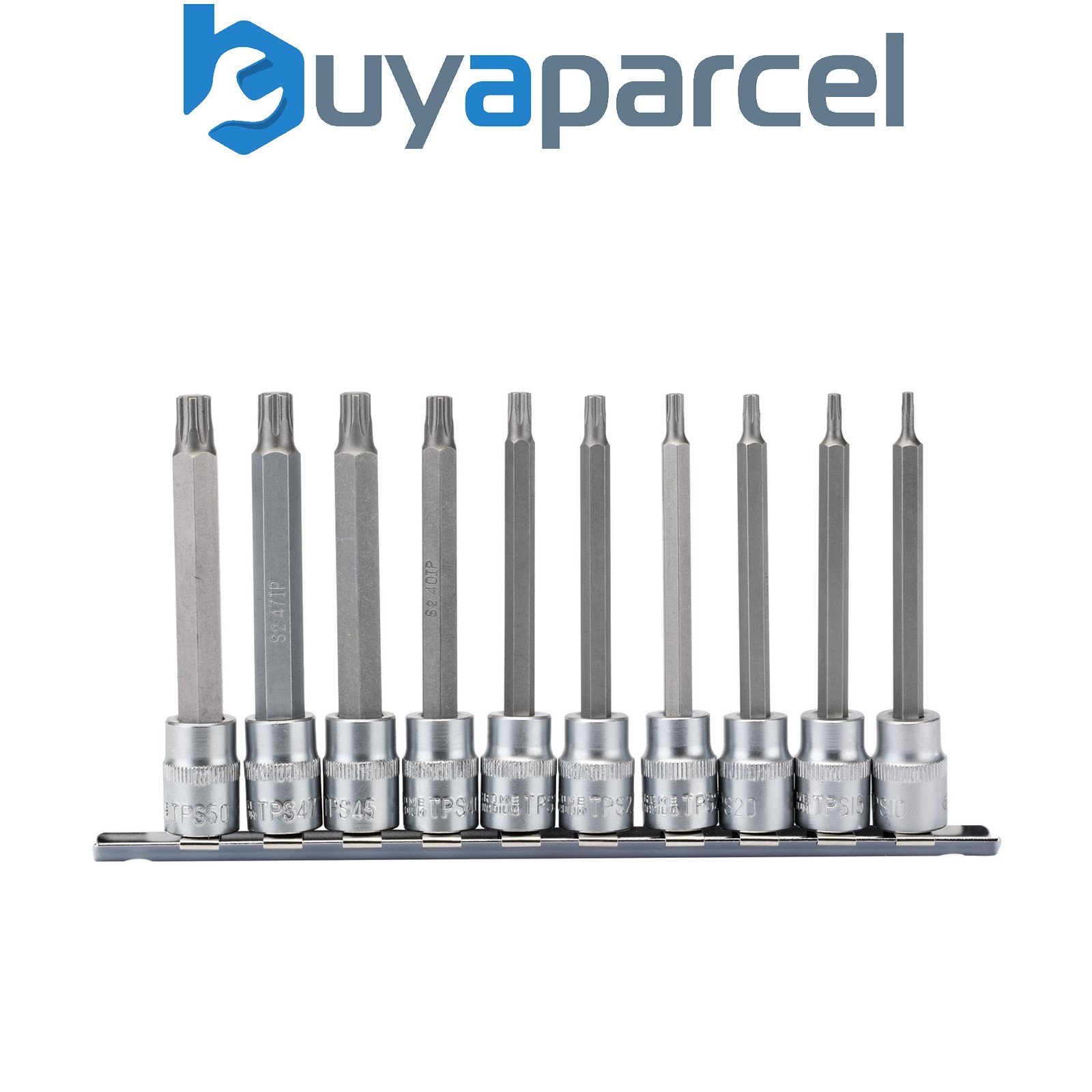Draper 16340 Draper Expert TX-STAR Plus Socket Bit Set, 3/8" Sq. Dr., 100mm (10
