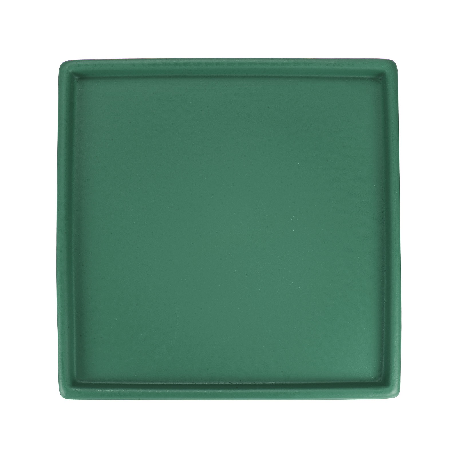 Ceramic Plant Saucer, 8.3 Inch Saucer Drip [Square Black Green]