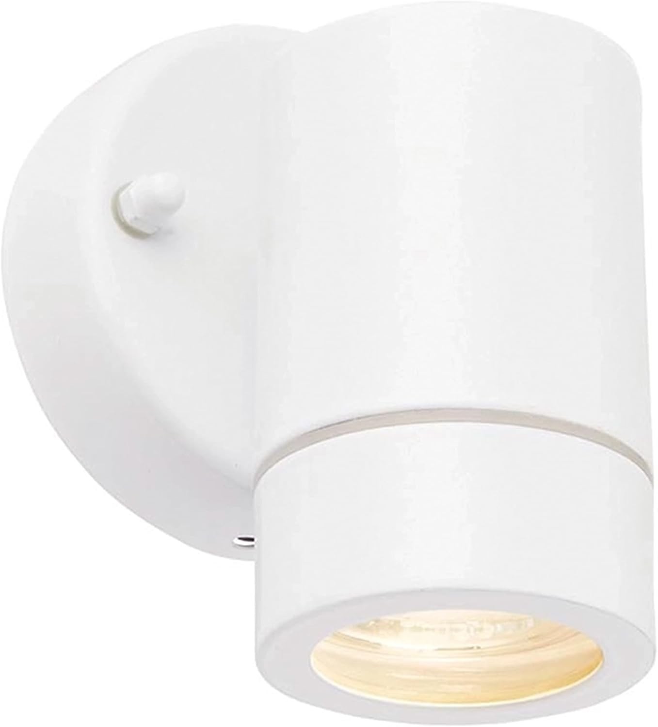Palin Gloss White Steel External Outdoor Security GU10 Wall Spot Down Light IP4