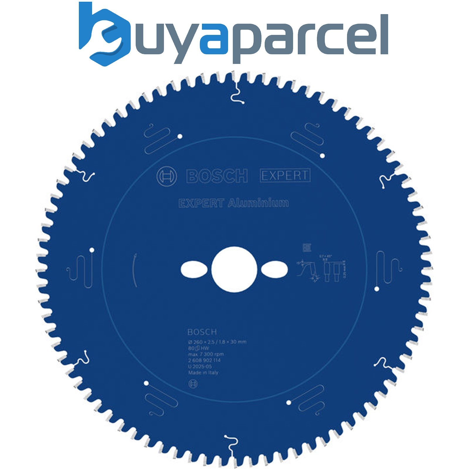 Bosch EXPERT Aluminium Circular Saw Blade 260 x 2.5/1.8 x 30 mm T80 2608902114