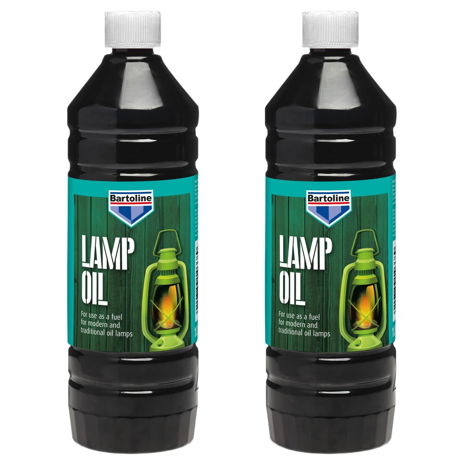 2x Bartoline Clear Lamp Oil Indoor Outdoor Fuel Oil Burning Torch Lantern 1L