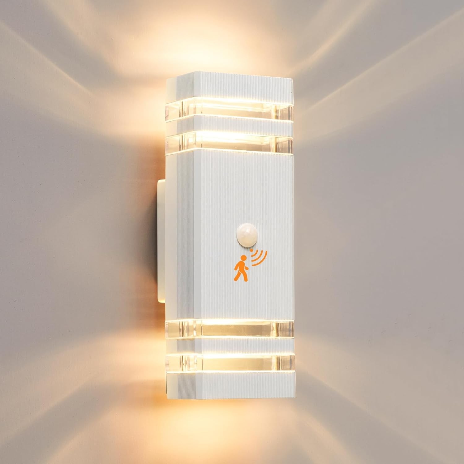 CELAVY Up Down Outside Lights with Motion Sensor, PIR Outdoor Wall Light Mains