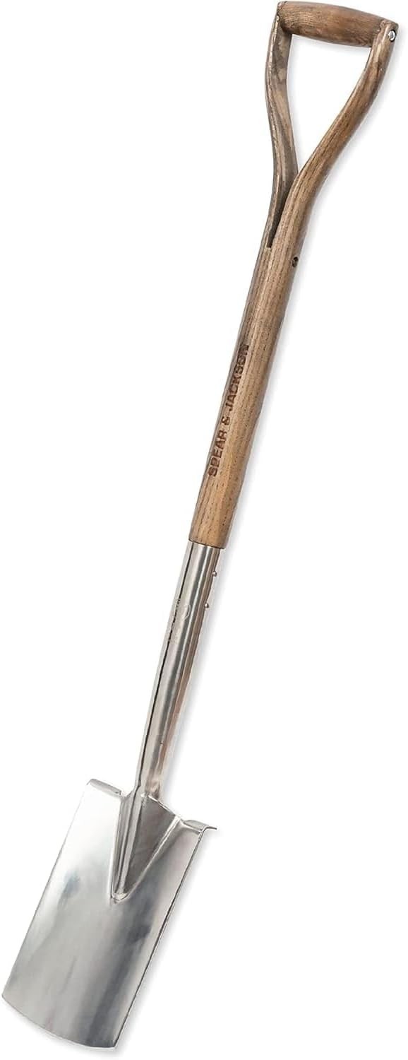 Spear & Jackson Traditional Stainless Steel Border Spade with 712mm Wooden Hand