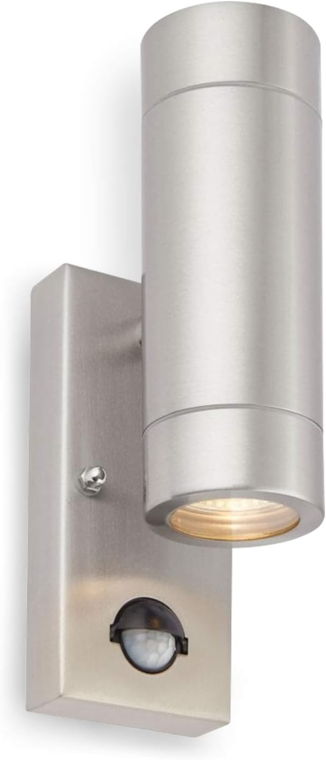 Palin Outdoor Lights with Built-in PIR – Outside Lights Mains Powered – GU1