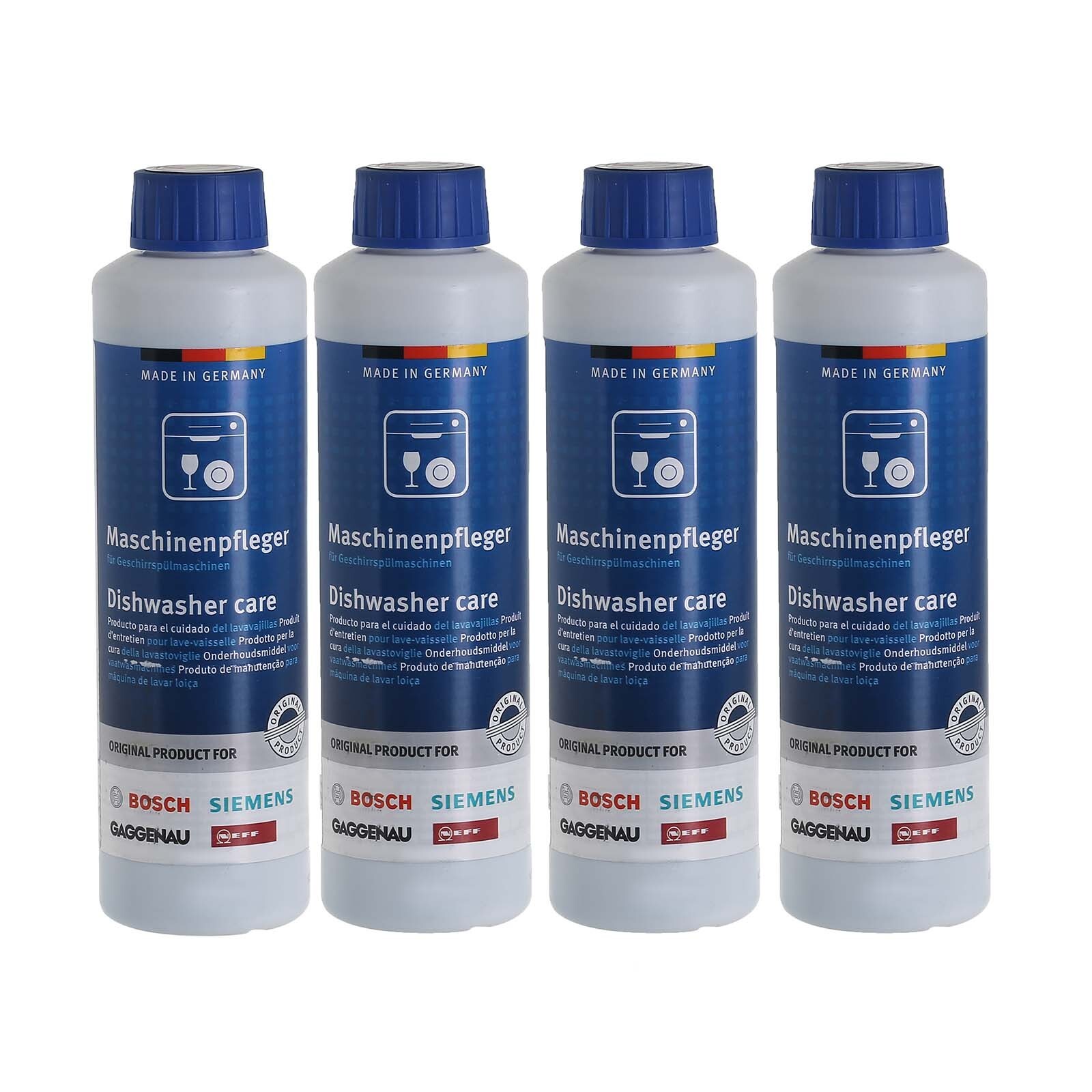 Bosch Neff Siemens Dishwasher Cleaner Limescale & Detergent Remover 4 x 250ml
