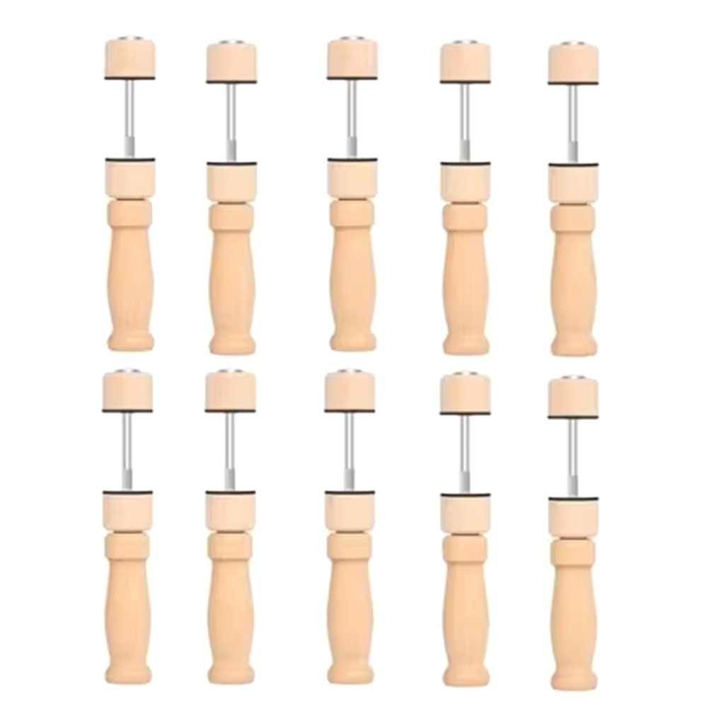10pcs Simple Root Clamp Solid Wood Clamps Top & Back Clamps Metal Stick 8957