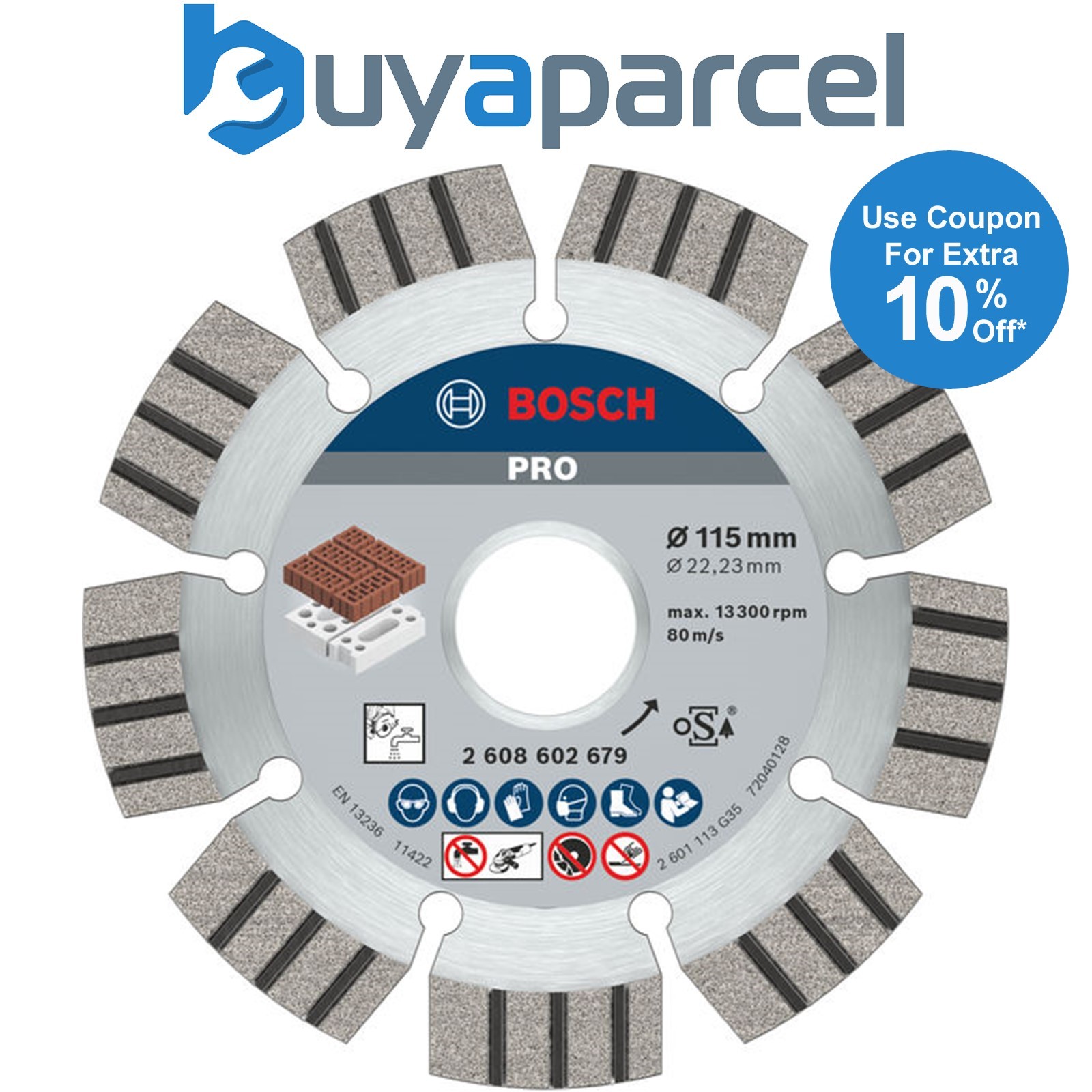 Bosch Diamond cutting discs PRO Abrasive Diamond Disc 115 x 22.23 mm 2608602679
