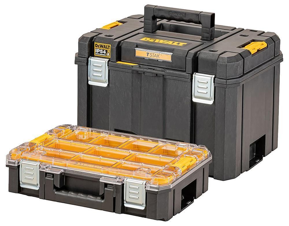TSTAK IP54 Deep Tool Storage Box & Organiser Bundle - DWST83520-1