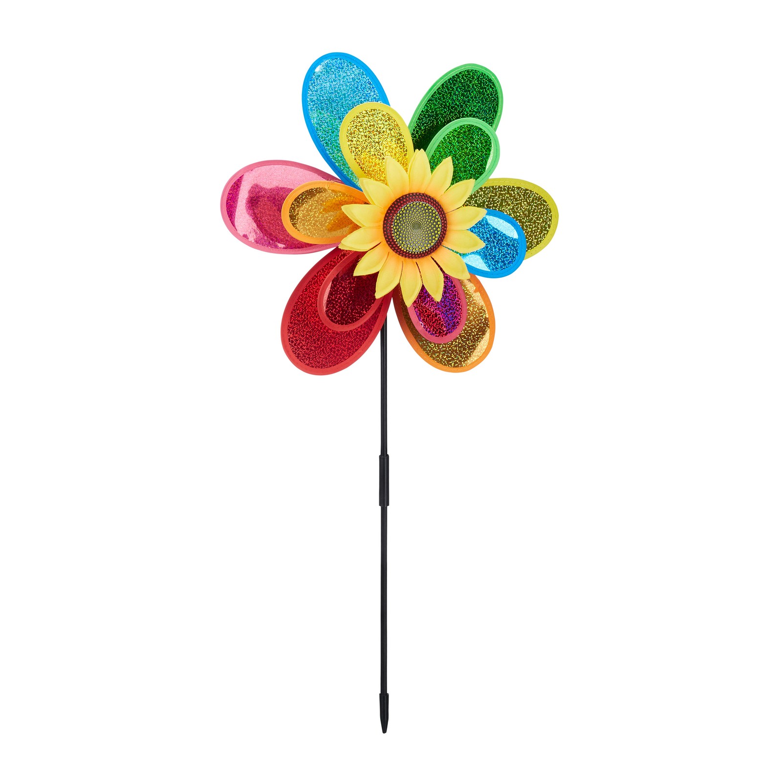 4x Windspinner Flower Garden Decor Windmill Flowerbed Planter Bird Repellent