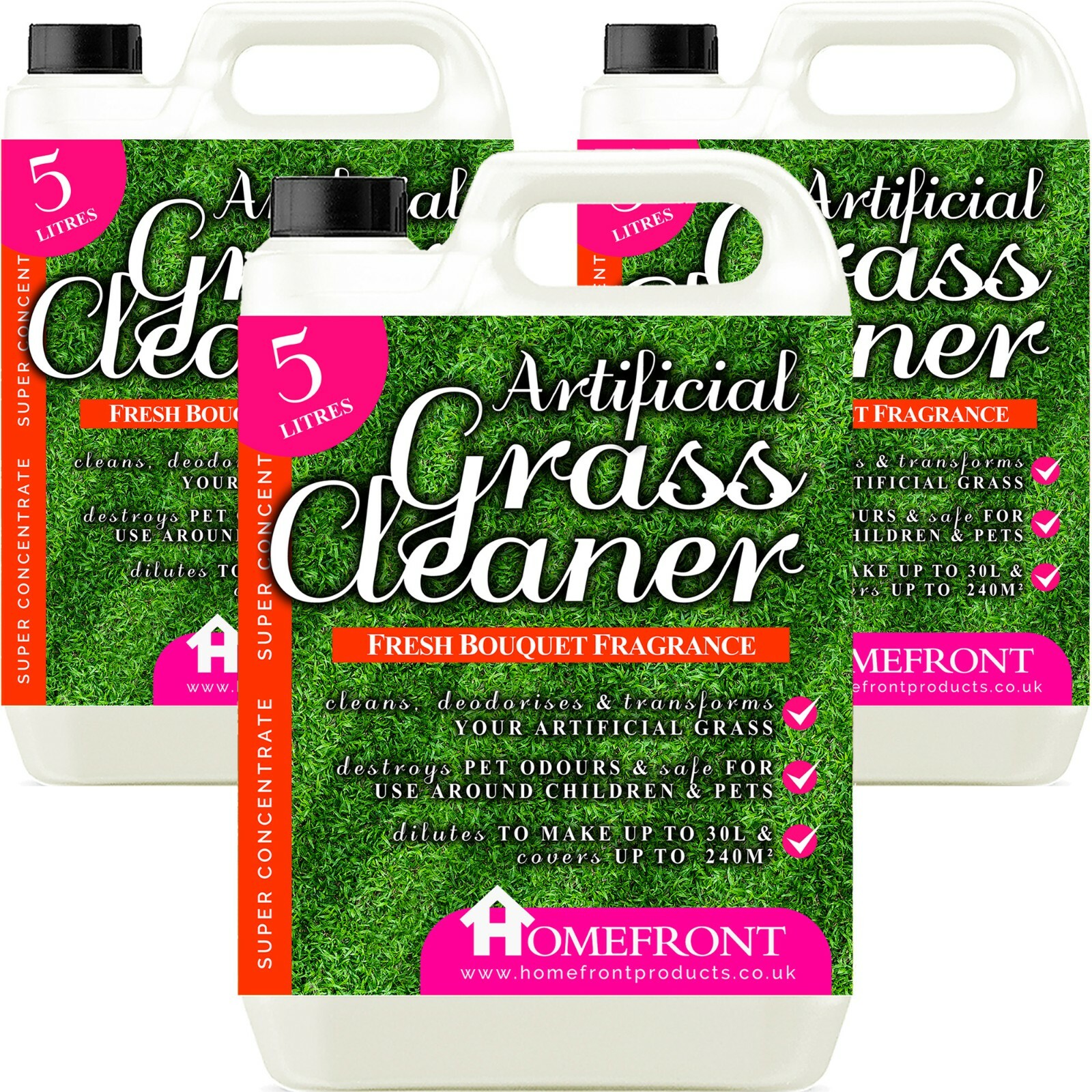 Homefront Artificial Grass Disinfectant Cleaner Astro Turf Floral Deodoriser 15L
