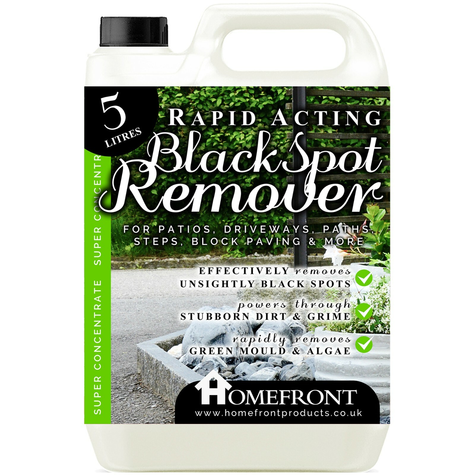 Patio Black Spot Remover 5L Algae Green Mould Drive Way Path Killer Homefront