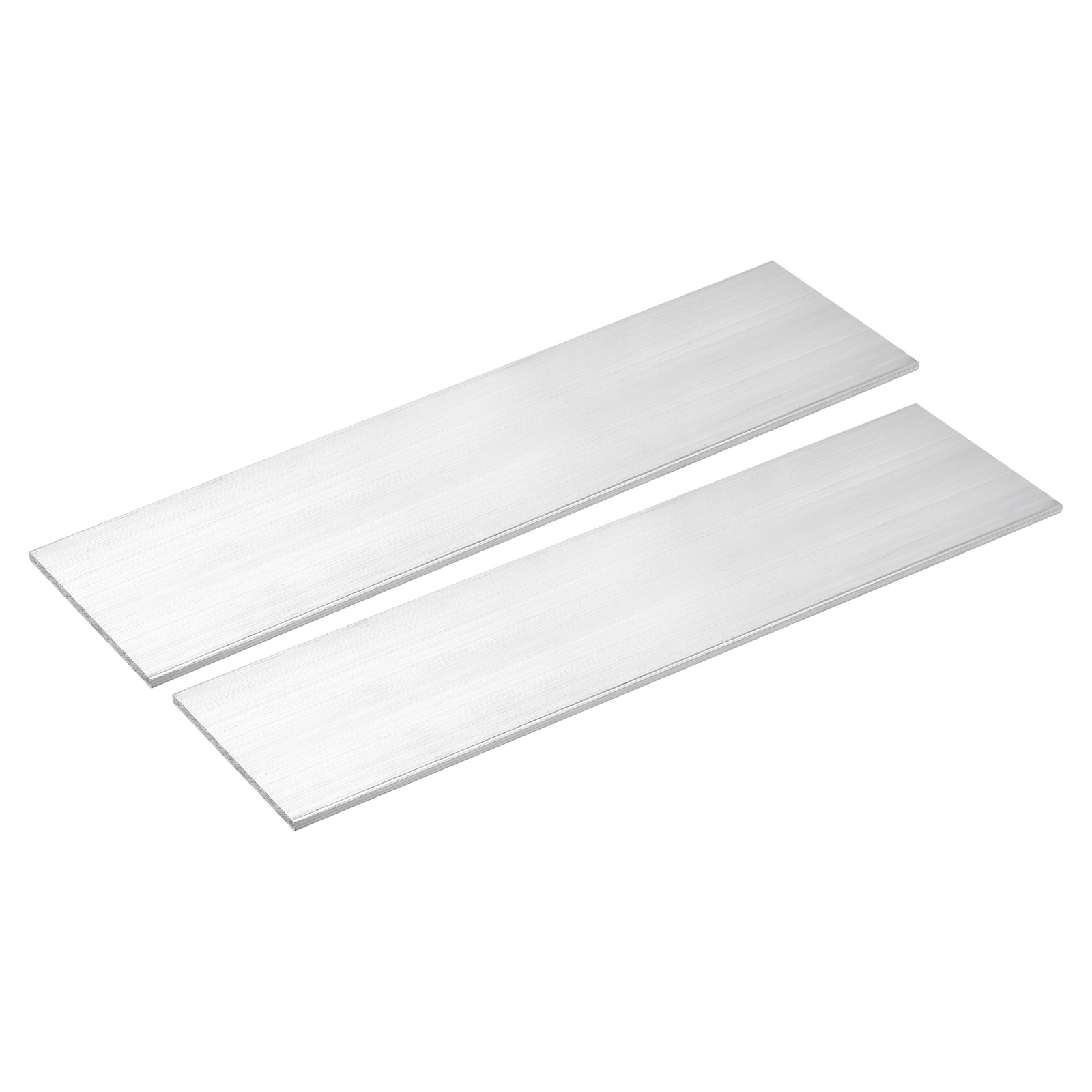 2pcs Aluminum Flat Bar Brushed Finish Trim Strips Sheet 12"x4"x1/8