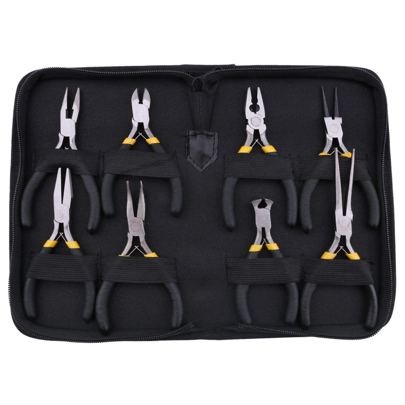 8PCs Pliers Set, Long Nose with Teeth, Flat Jaw, Round Curve Needle6452