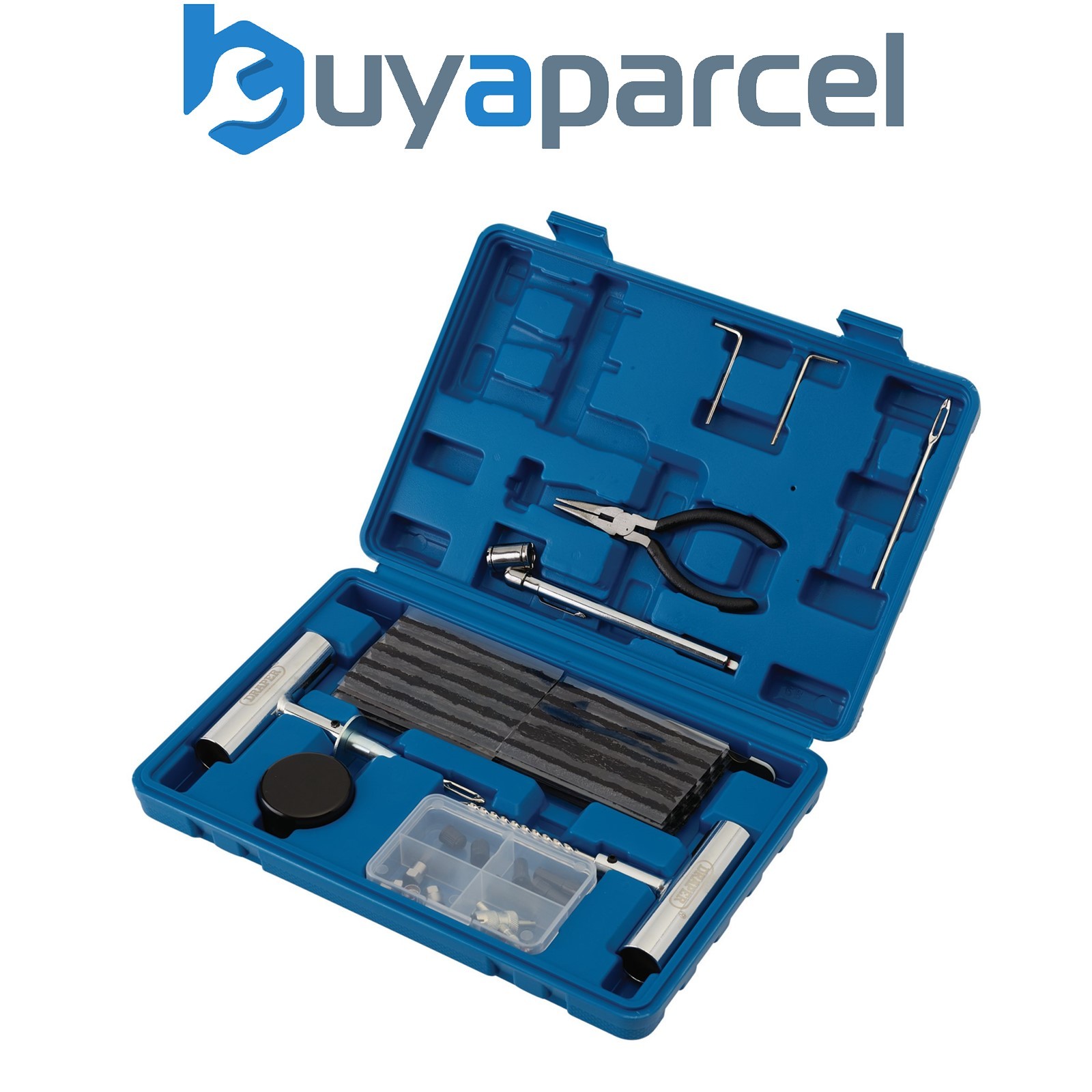 Draper 04139 Tyre Puncture Repair Kit for Tubeless Off Road Vehicles (65 Piece)