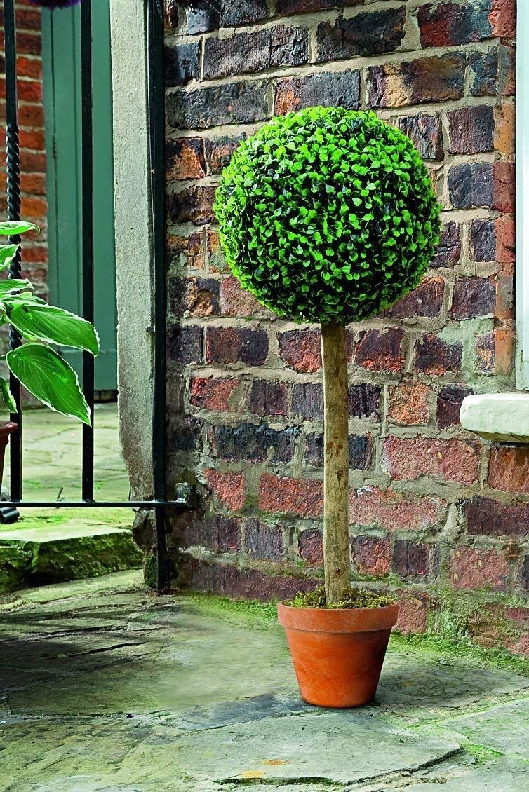 Artificial Topiary Ball Tree Leaf Effect Green