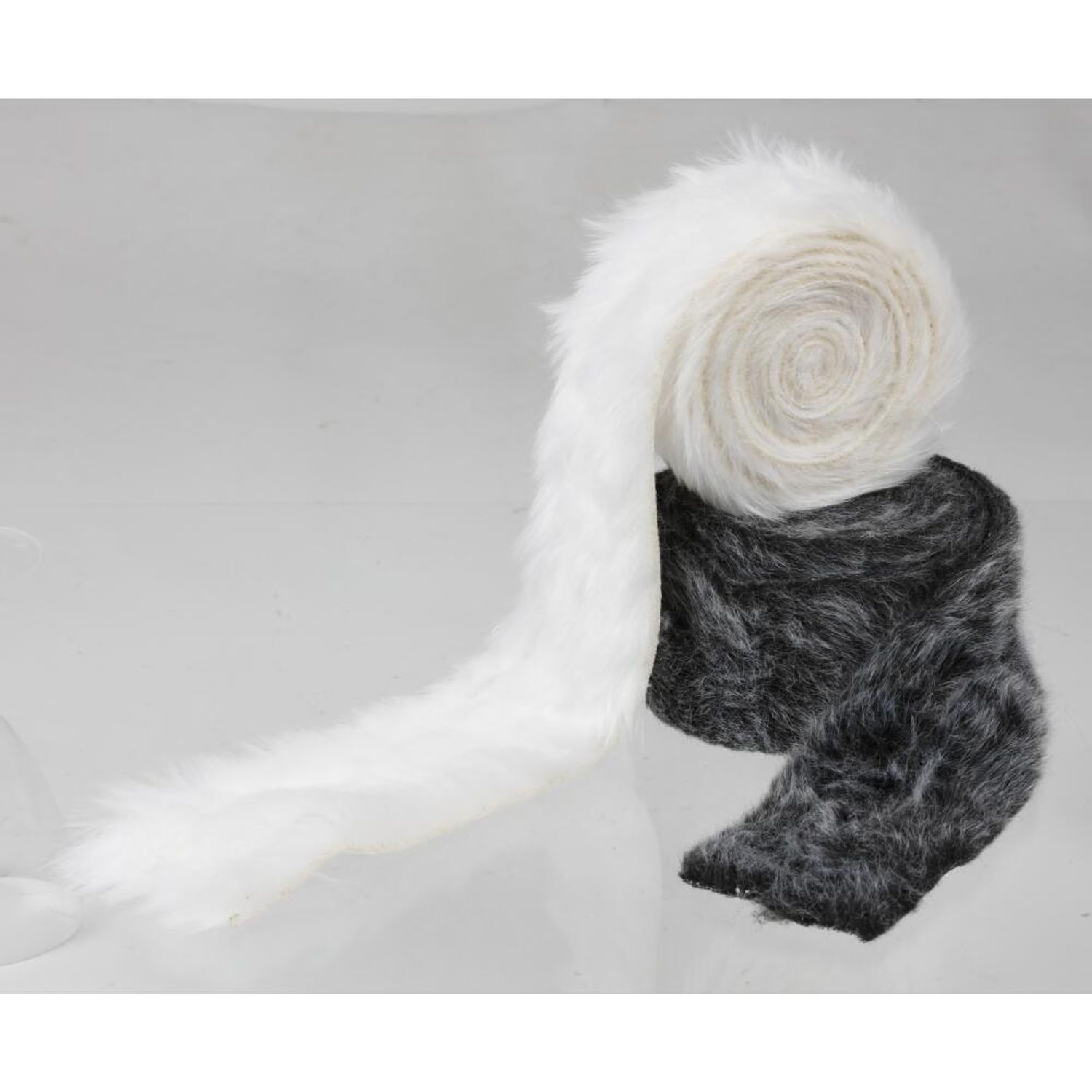 12X Faux Fur Ribbon 6CmX2M Gift Ribbon Bands Presentation Craft Decoration Set