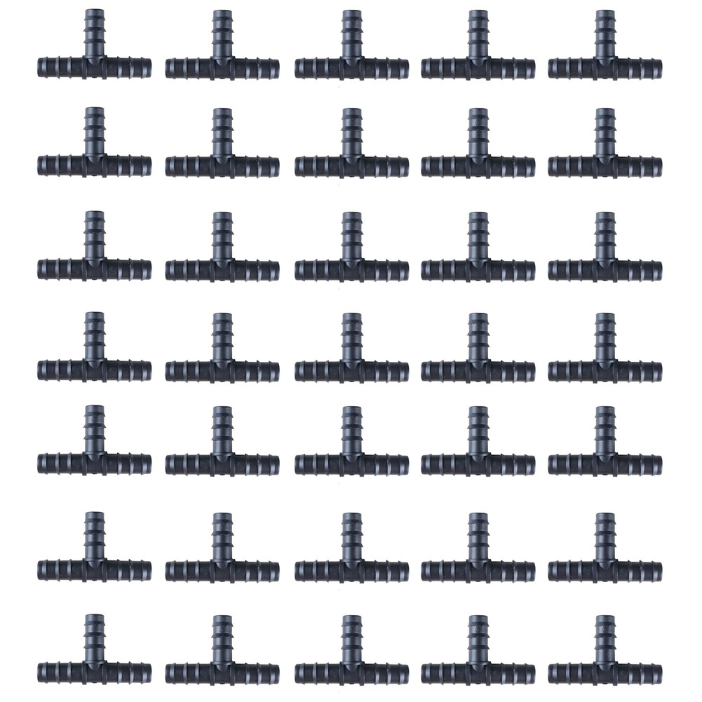 3X(100PCS Drip Irrigation Connectors 16mm Barbed Connector Tee Couplings1520