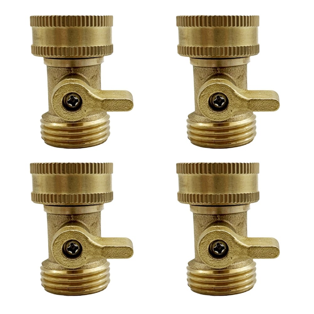 3X(Brass Garden Hose Stop , Heavy Duty 3/4 Inch Solid Brass Garden Hose8322